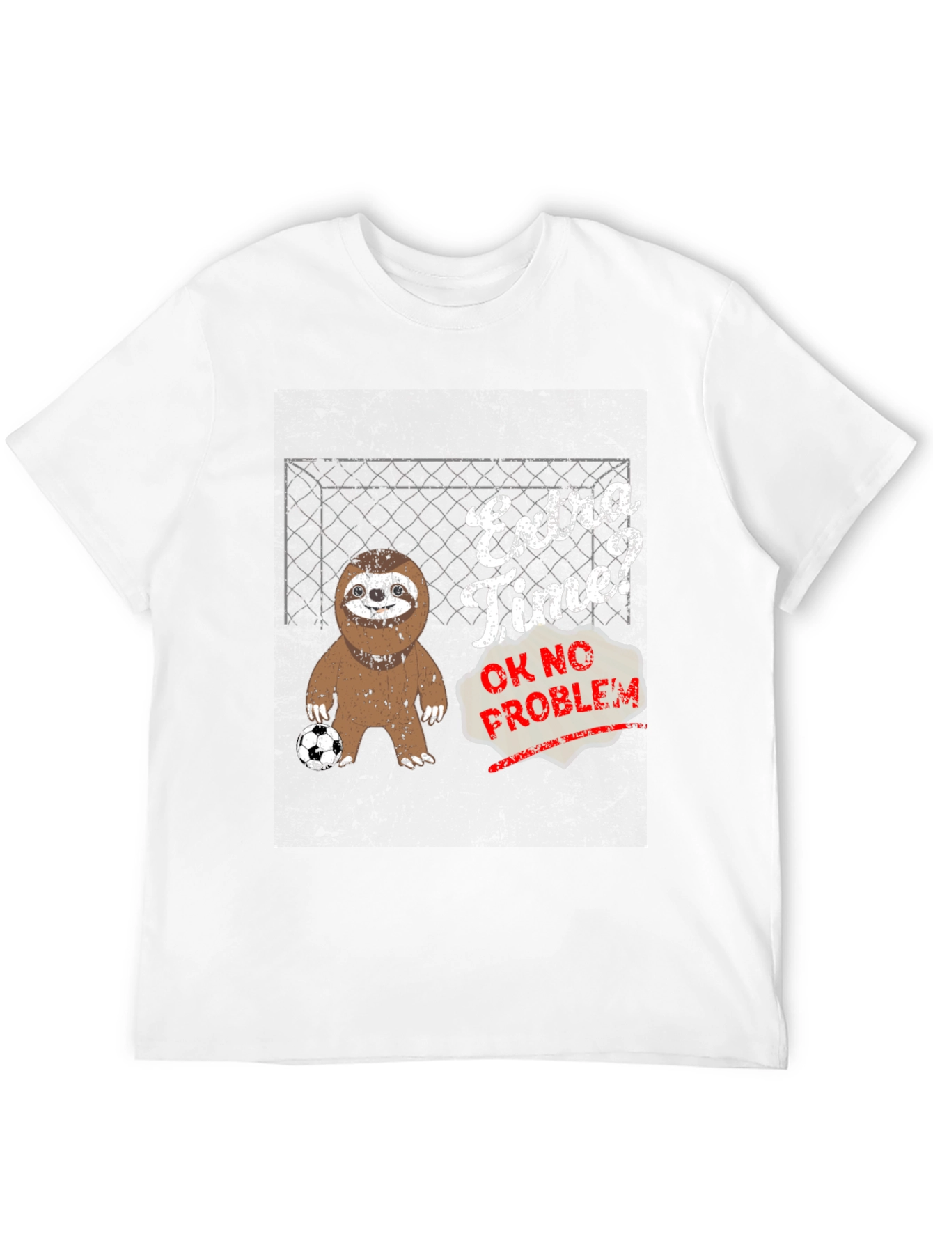 Black Extra Time? Sloth Soccer Graphic Tee view 12