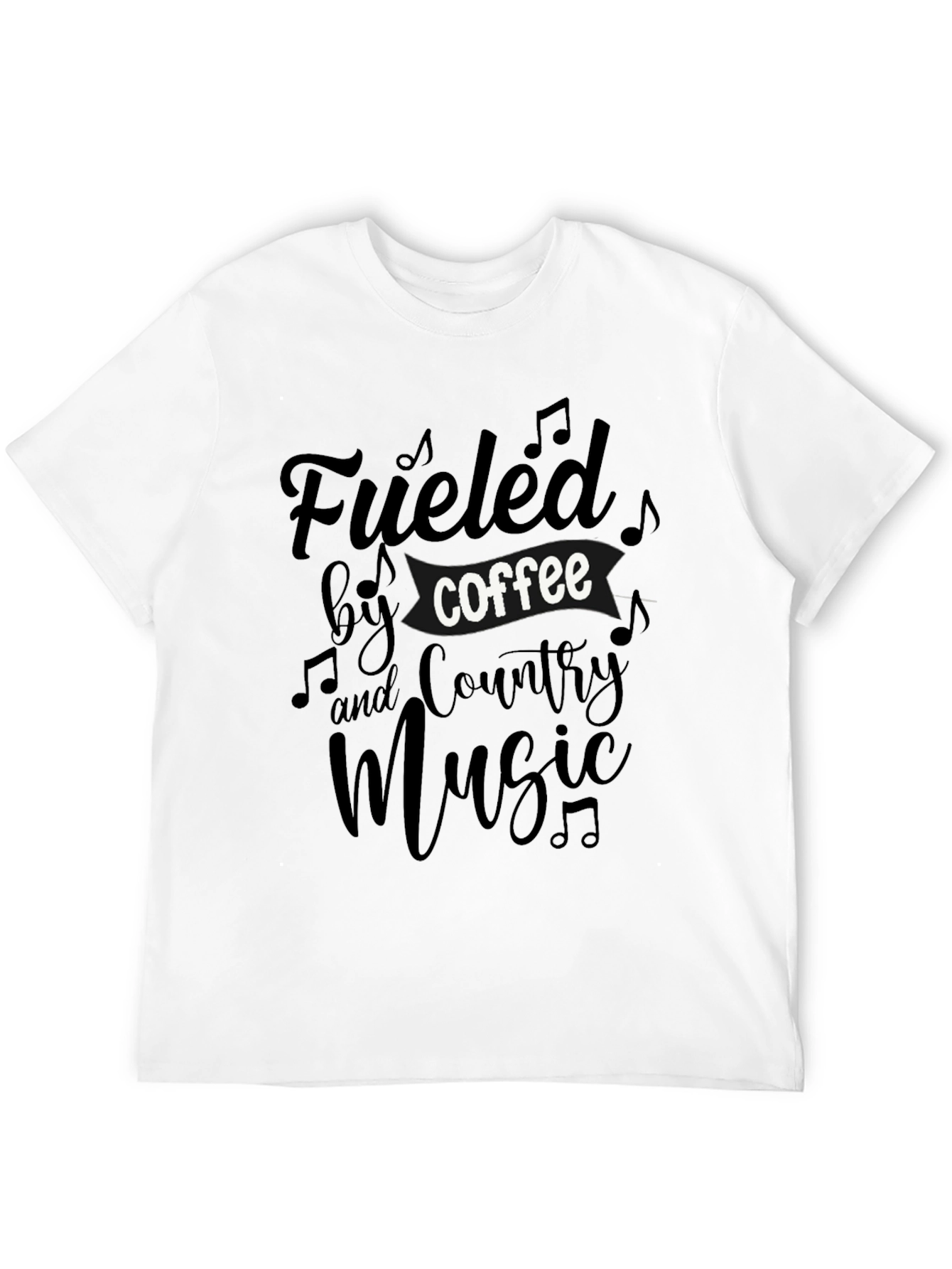 Black Fueled by Coffee & Country Music Graphic Tee view 12