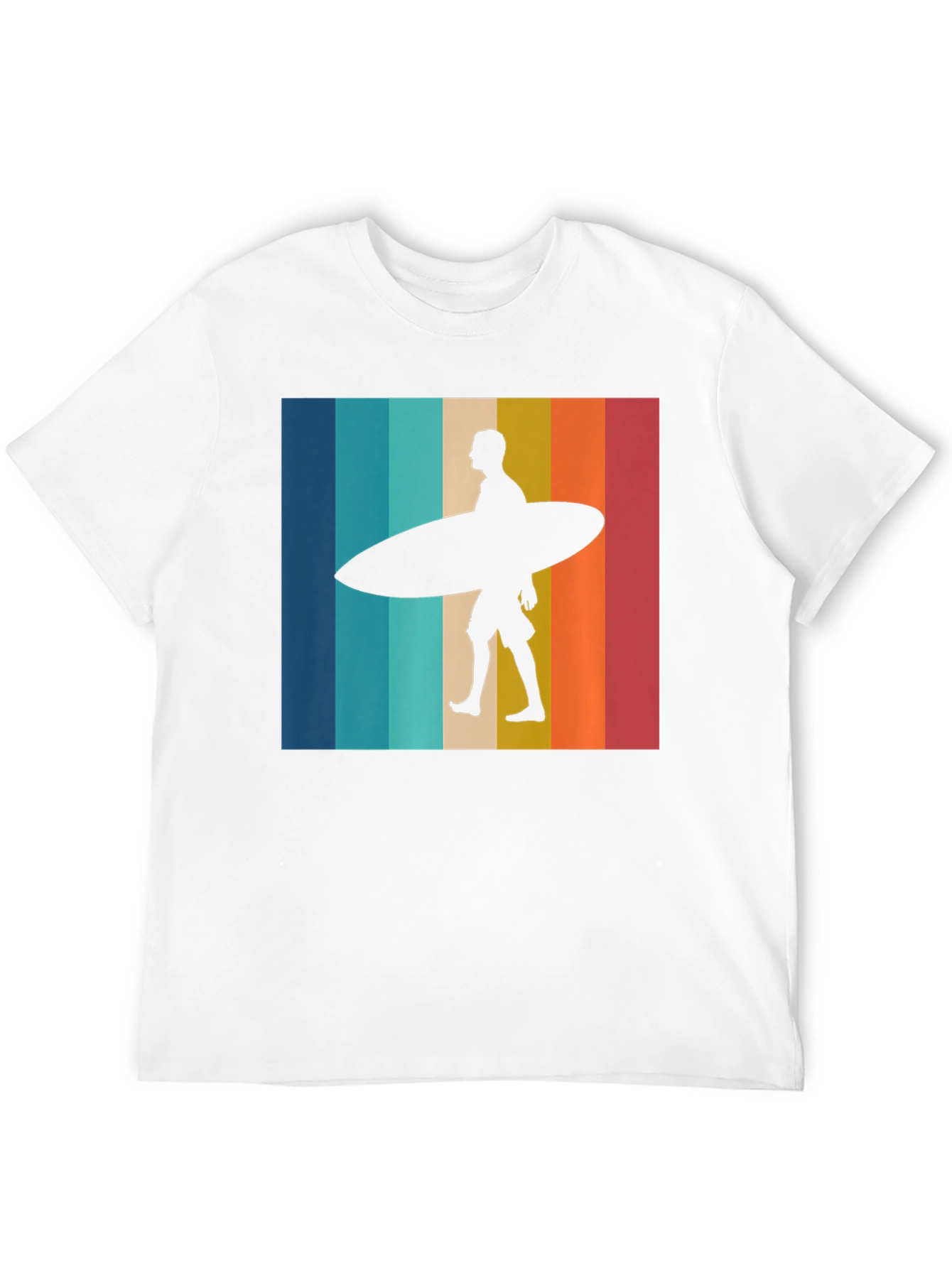 Black Retro Surfer Graphic Tee - Black Cotton T-Shirt view 12