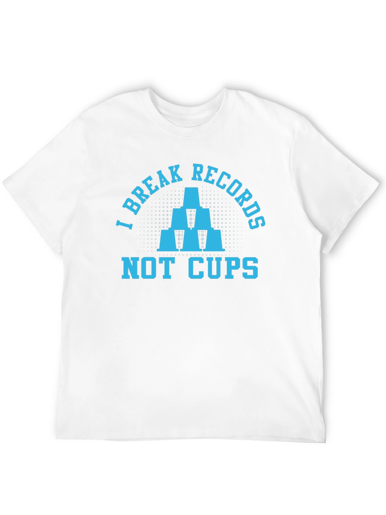 Black I Break Records Not Cups T-Shirt view 12