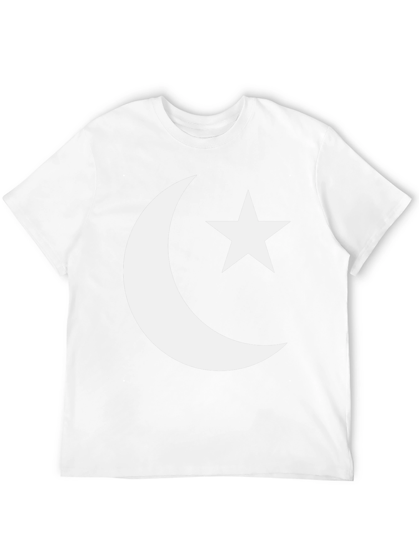 Black Crescent Moon & Star Graphic Tee - Black Cotton Blend view 12