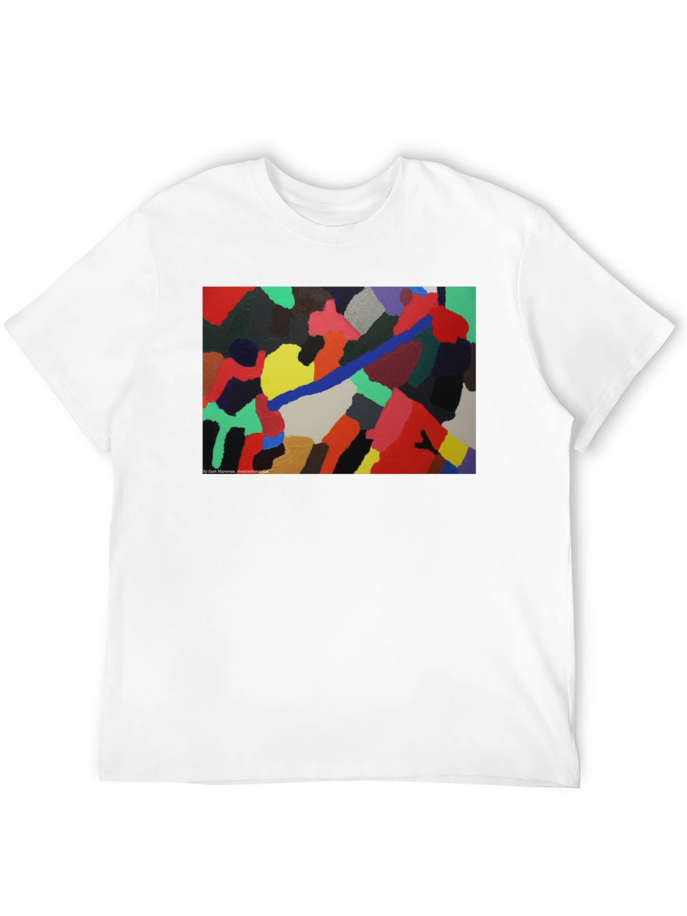 Black Abstract Art Print Black T-Shirt view 12