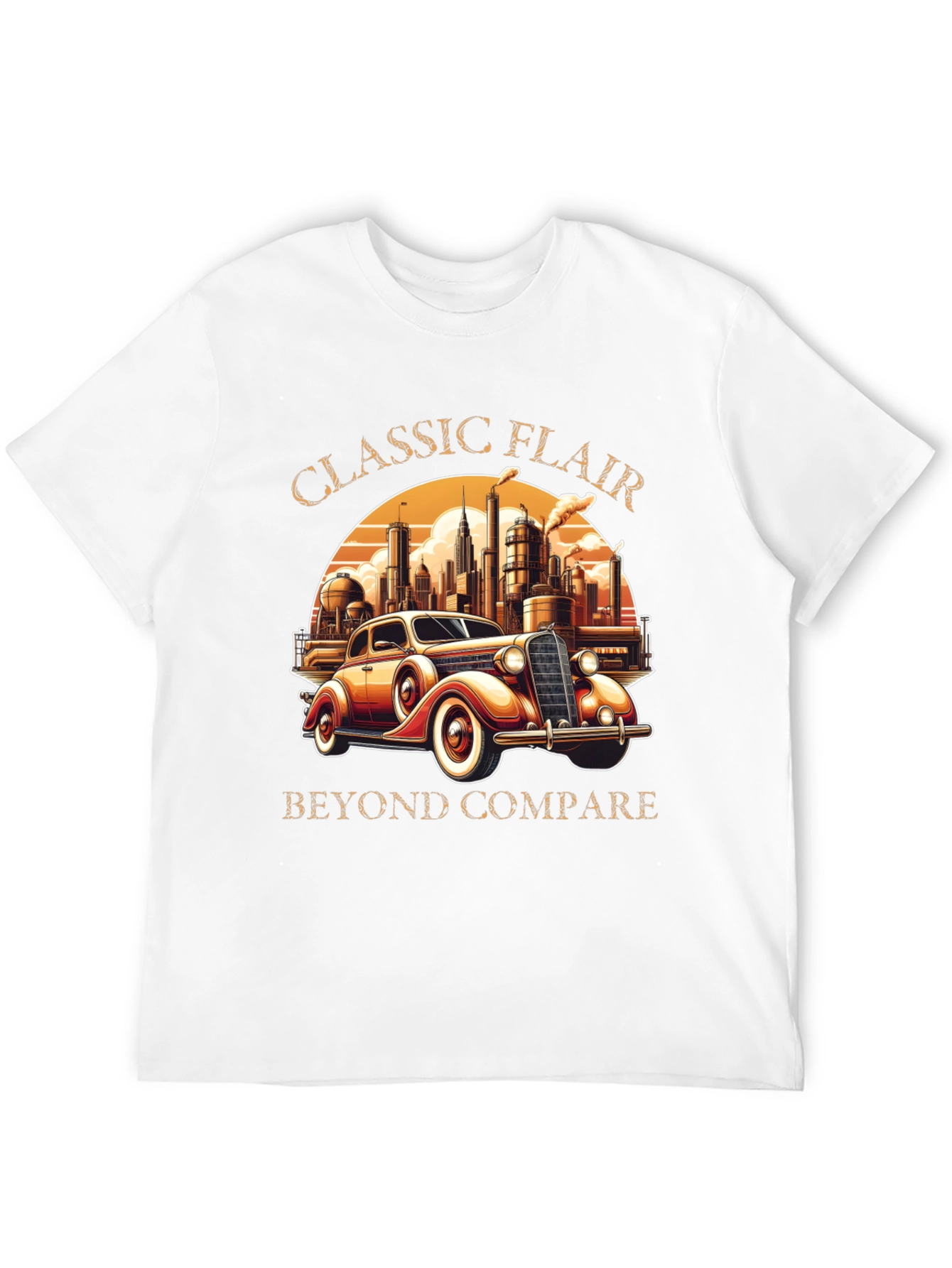 Black Classic Flair Car Graphic T-Shirt view 12