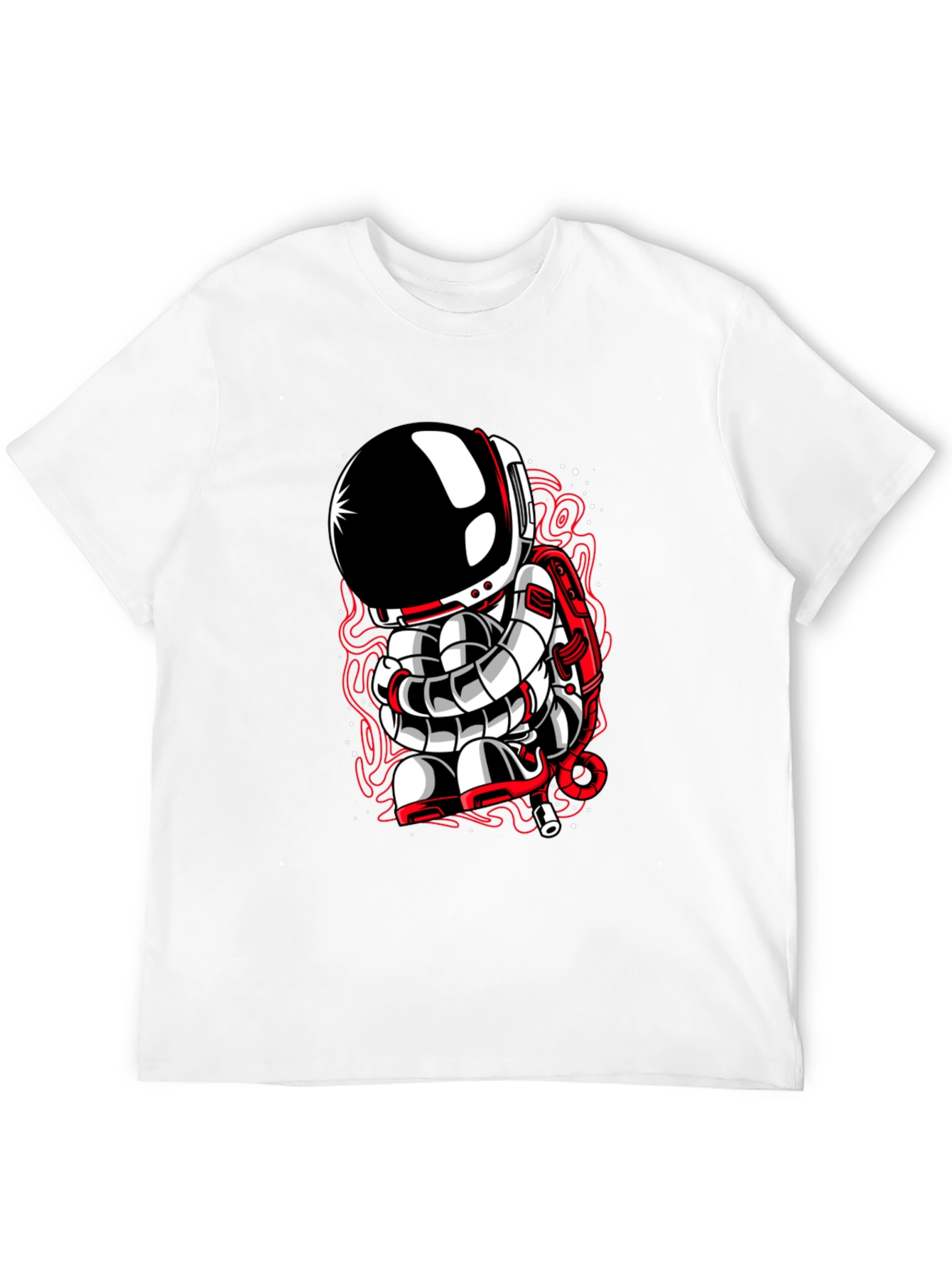 Black Astronaut Graphic Tee - Unique Spaceman Design view 12