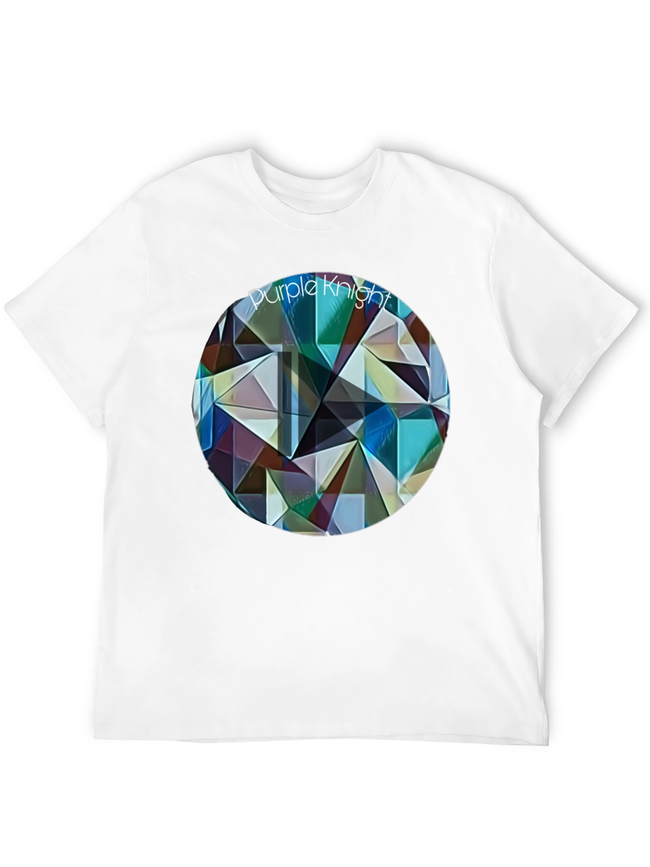 Black Purple Knight Geometric T-Shirt - Modern Artistic Design view 12