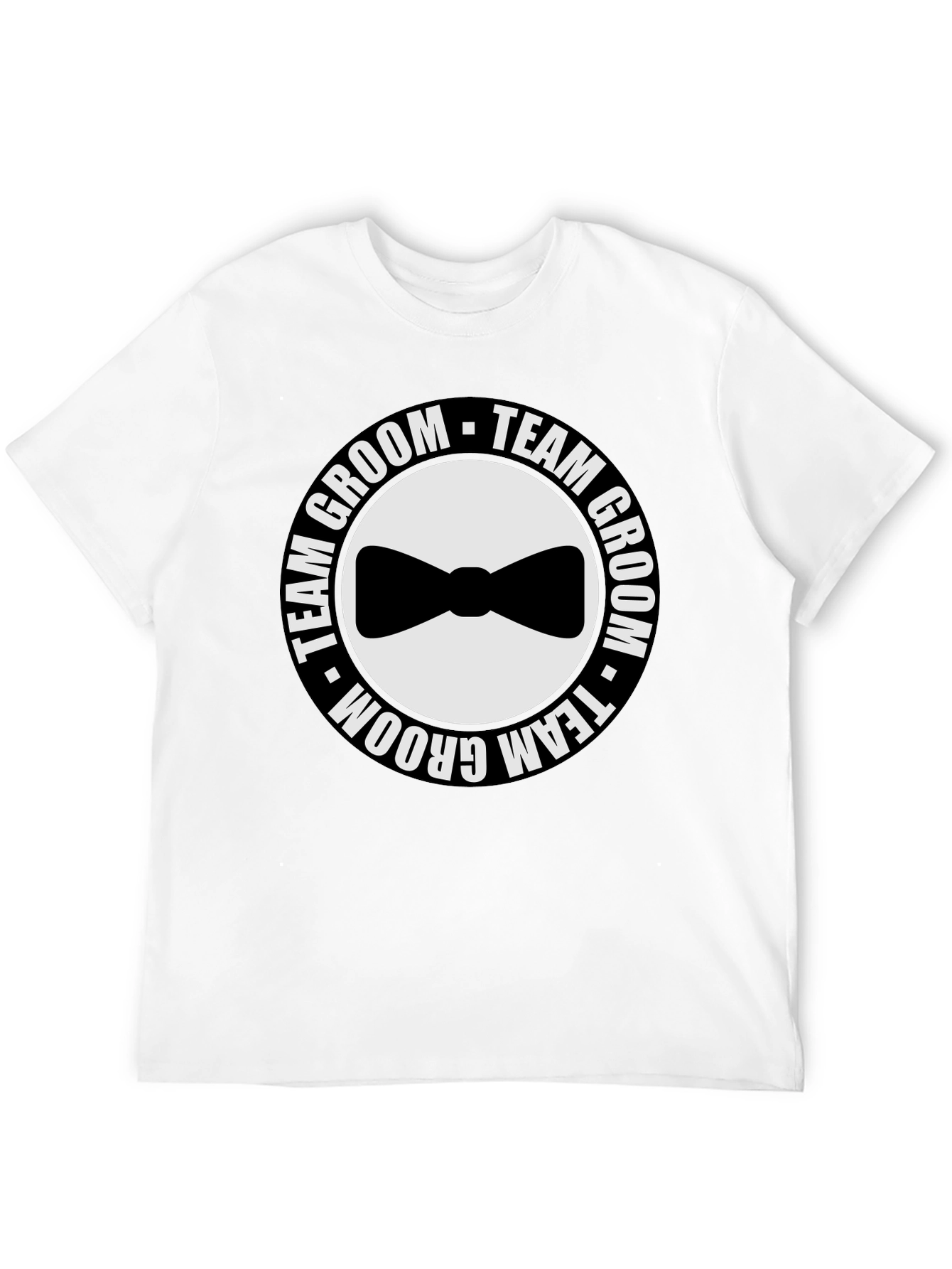 Black Team Groom Black T-Shirt - Wedding Party Apparel view 12