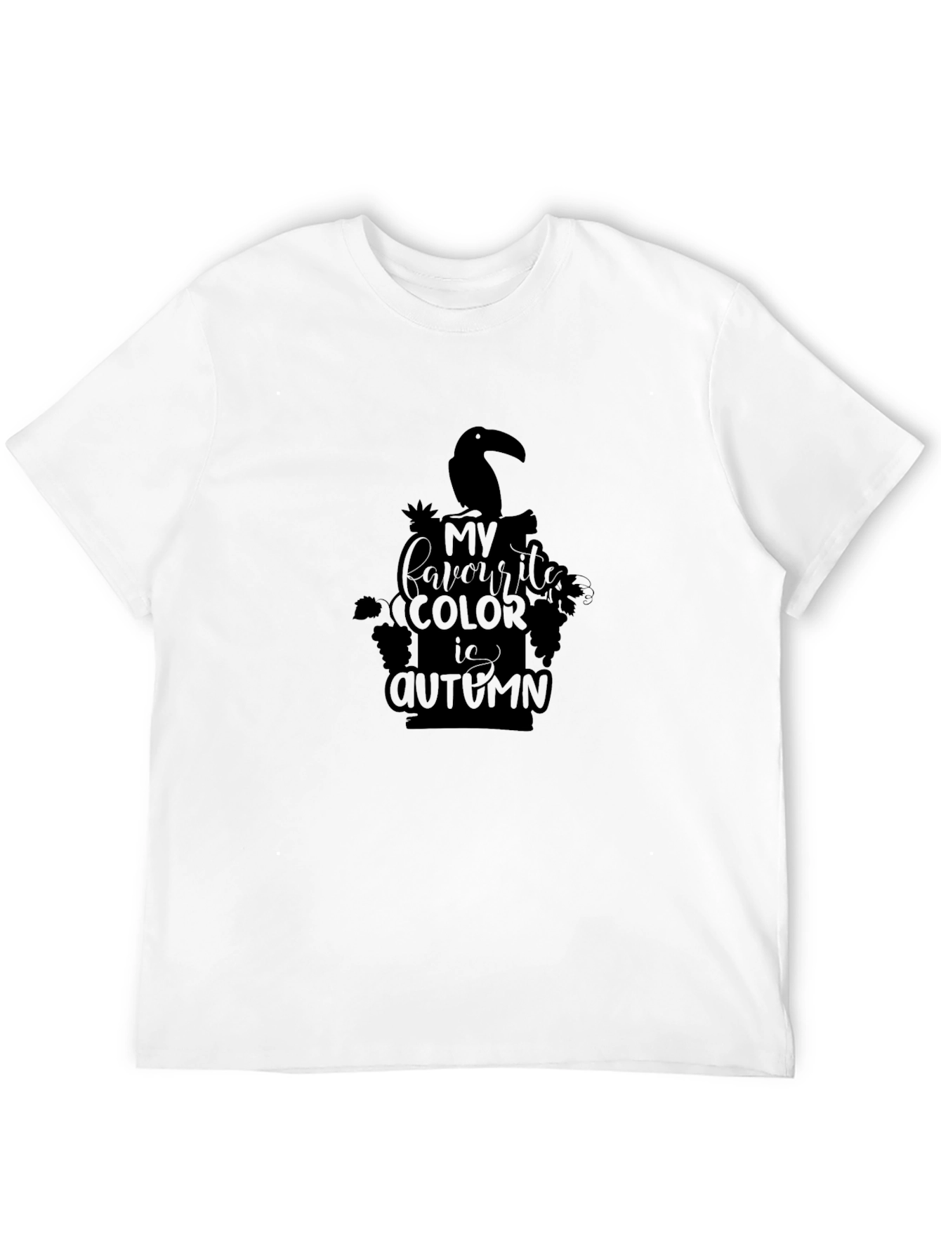 Black Autumn Color T-Shirt - Toucan Design view 12