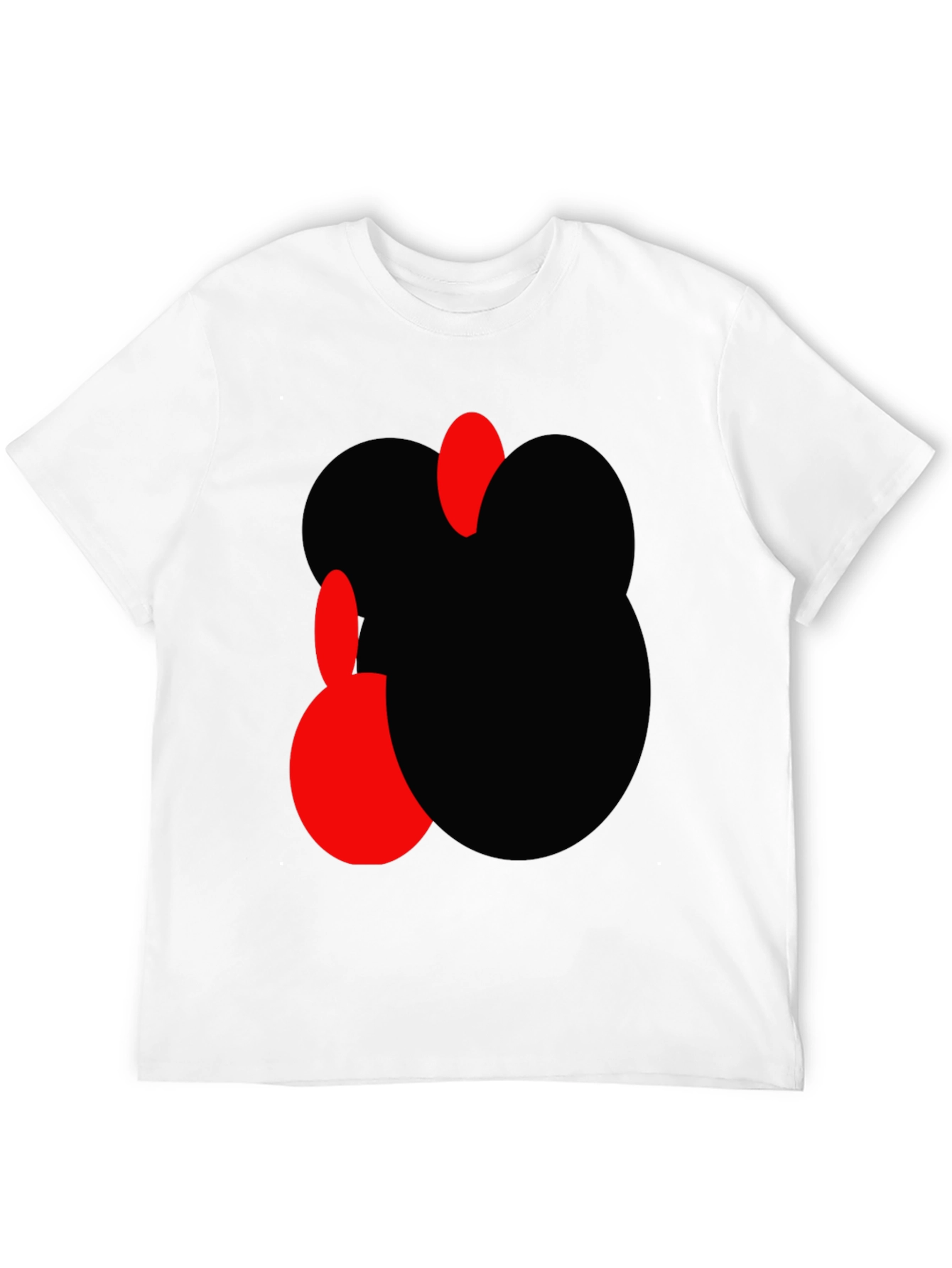 Black Abstract Graphic Men's Black T-Shirt view 12