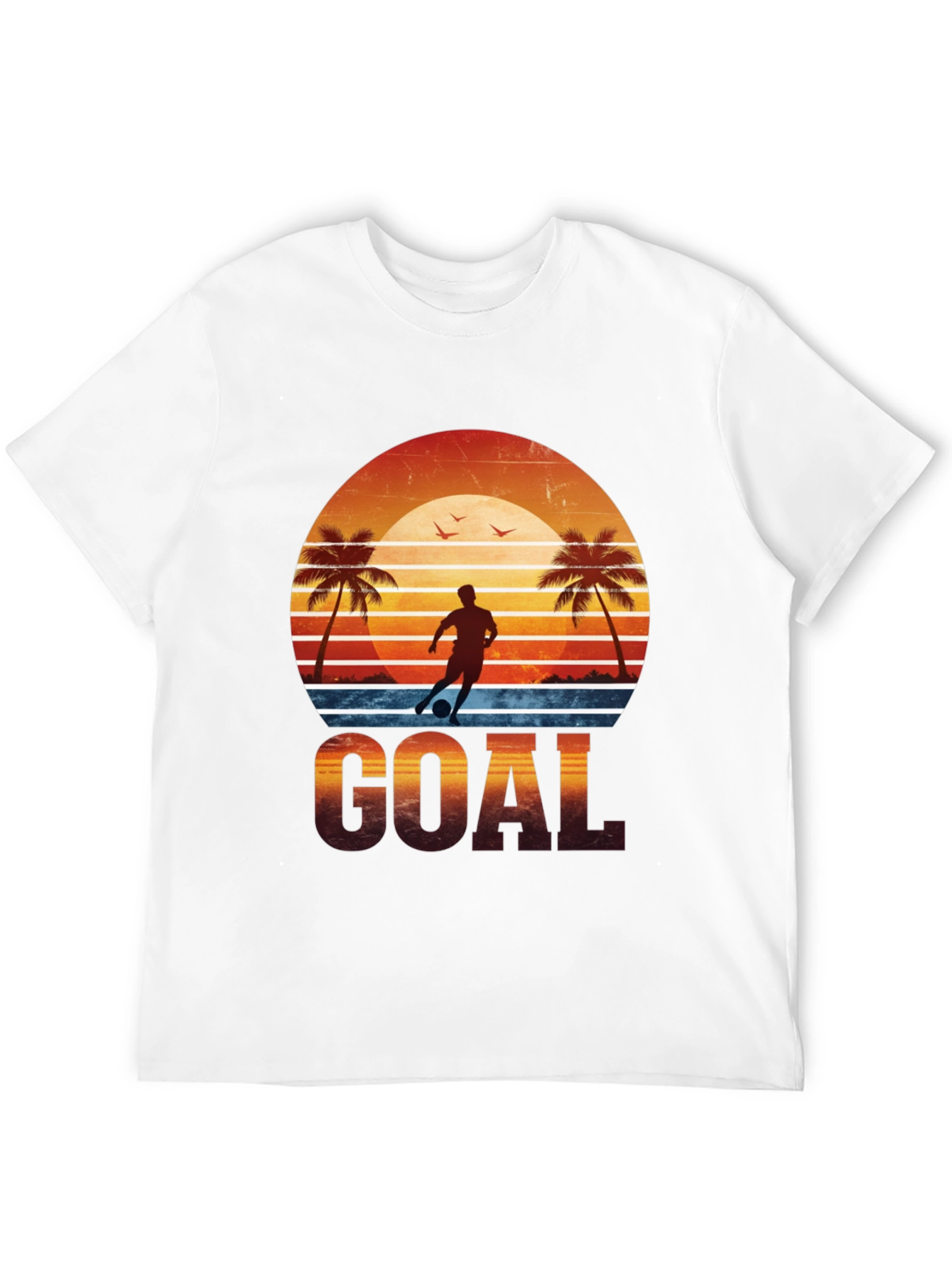 Black Goal Graphic Tee - Soccer Beach Design view 12