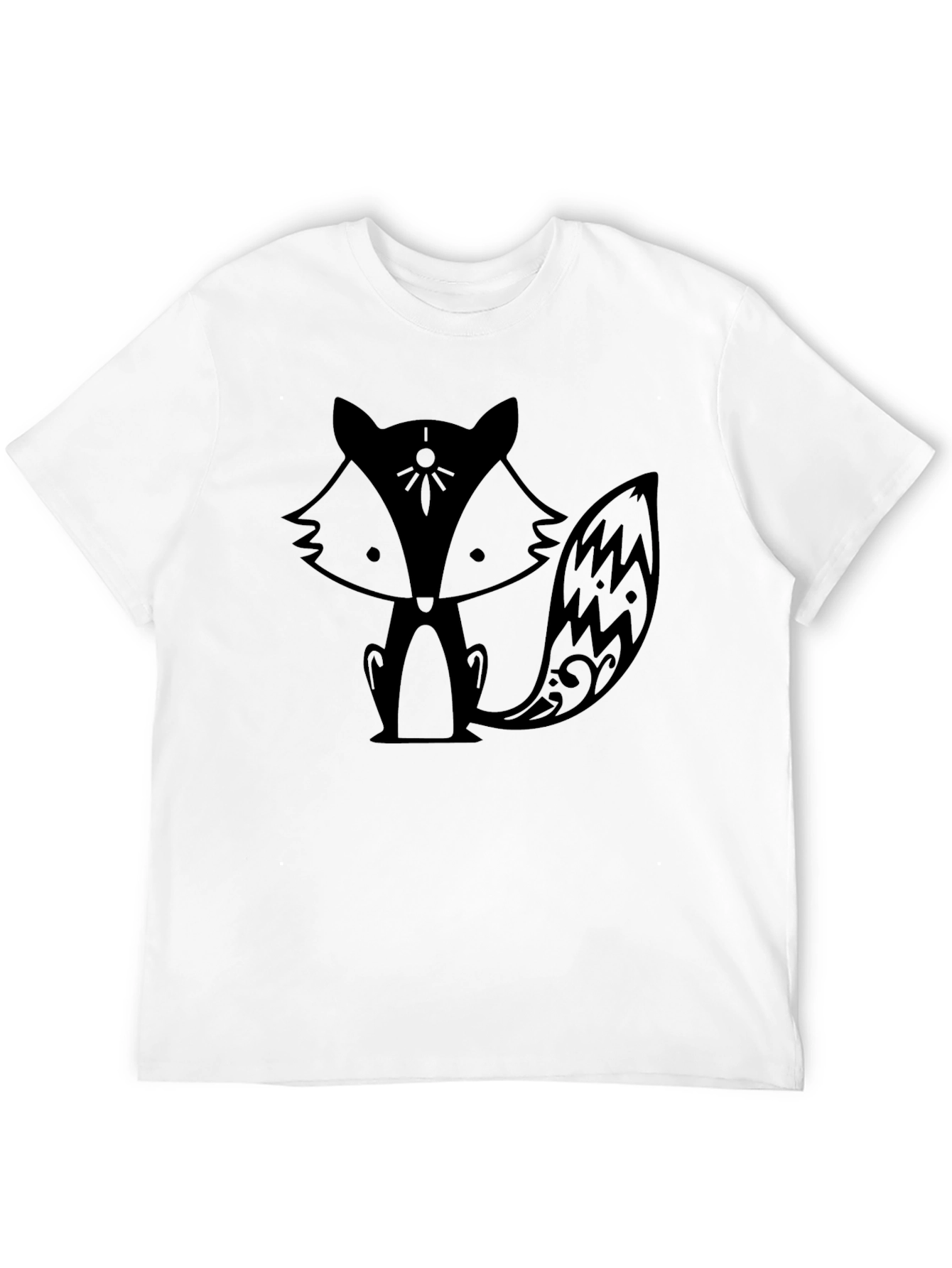 Black Fox Graphic Print Black T-Shirt view 12