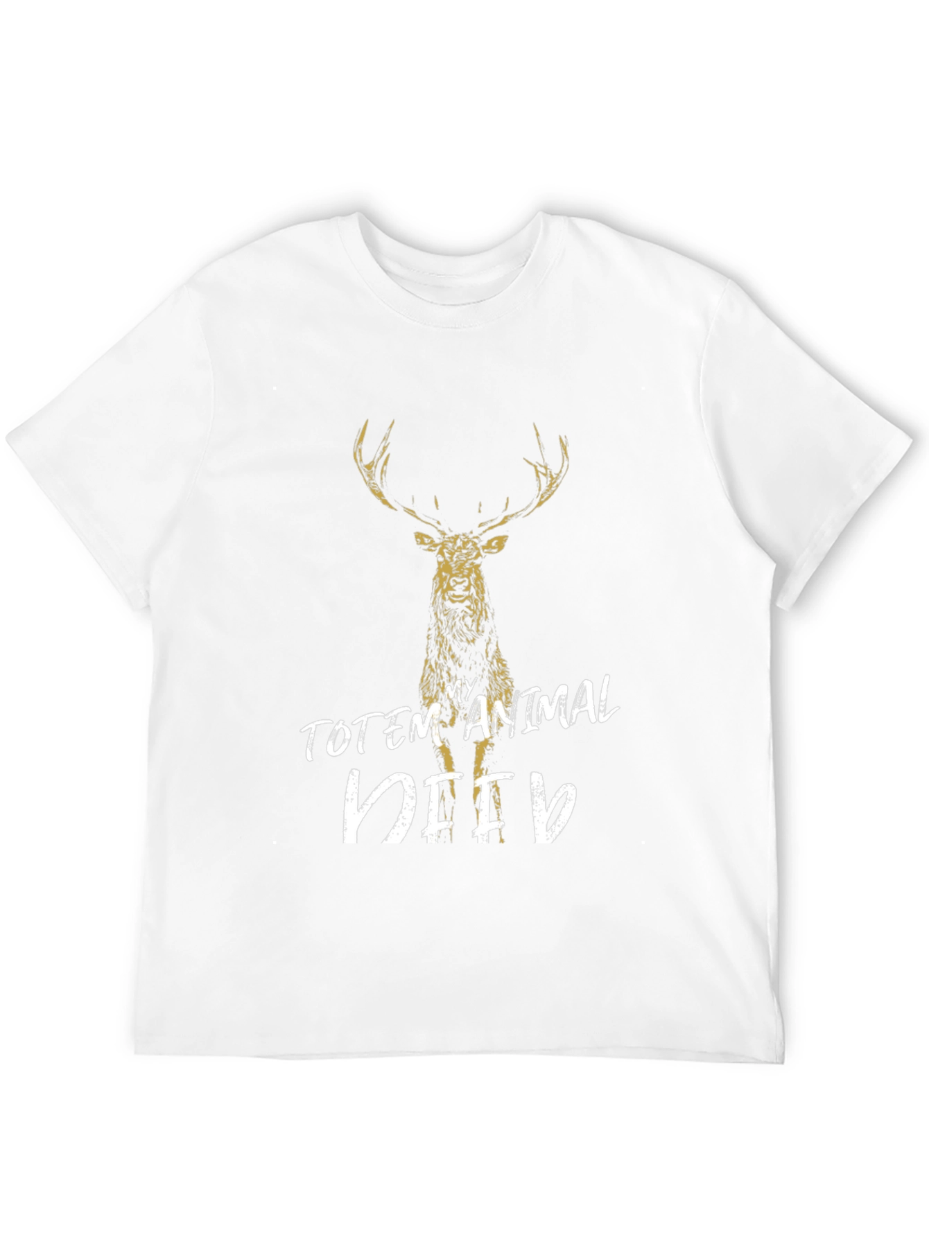 Black My Totem Animal Deer T-Shirt view 12