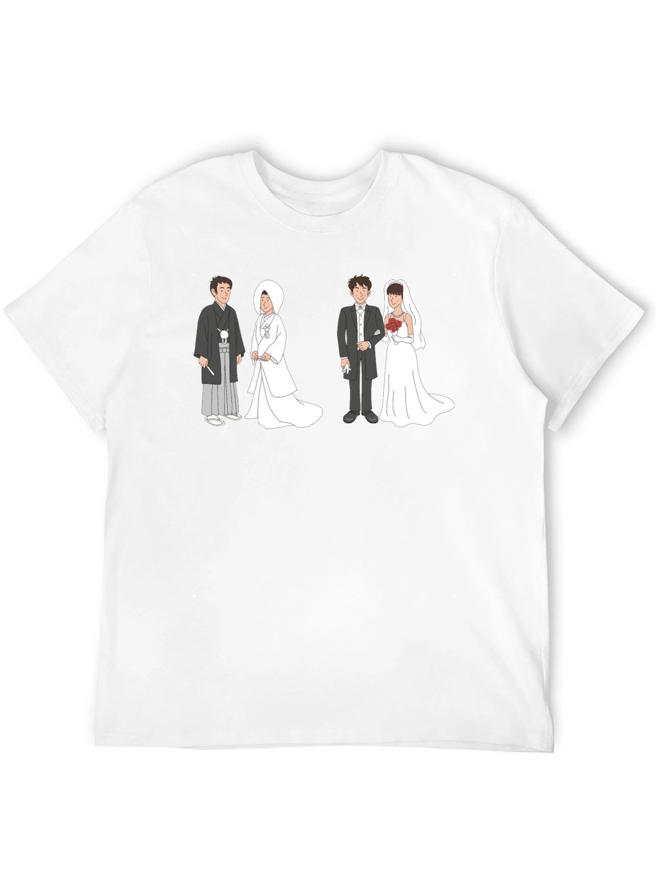 Black Wedding Couple Graphic Tee - Unique Design view 12