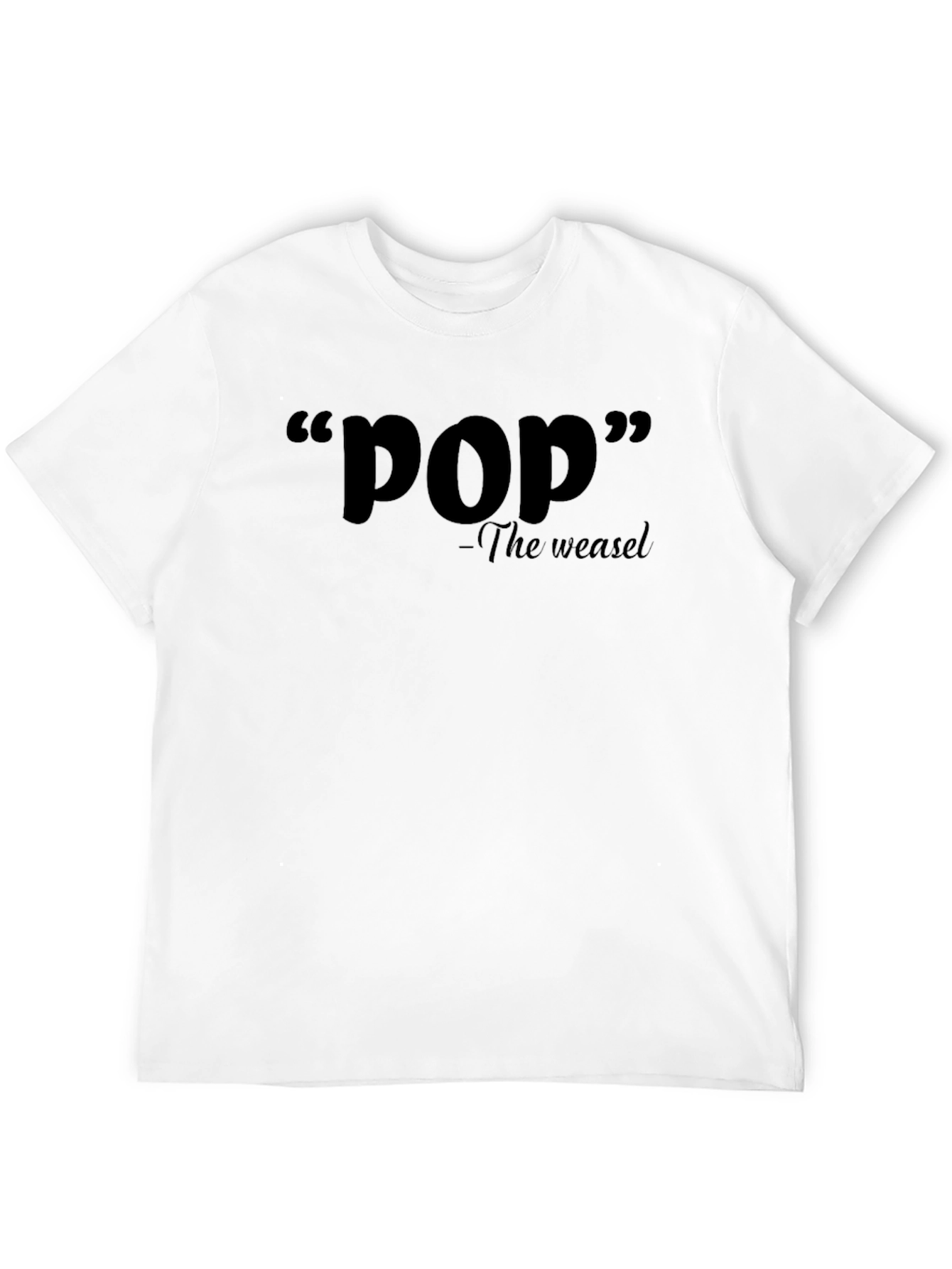 Black Pop The Weasel T-Shirt - Classic Slogan Tee view 12