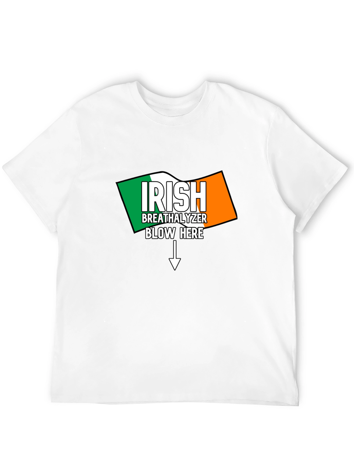 Black Irish Breathalyzer Blow Here T-Shirt view 12