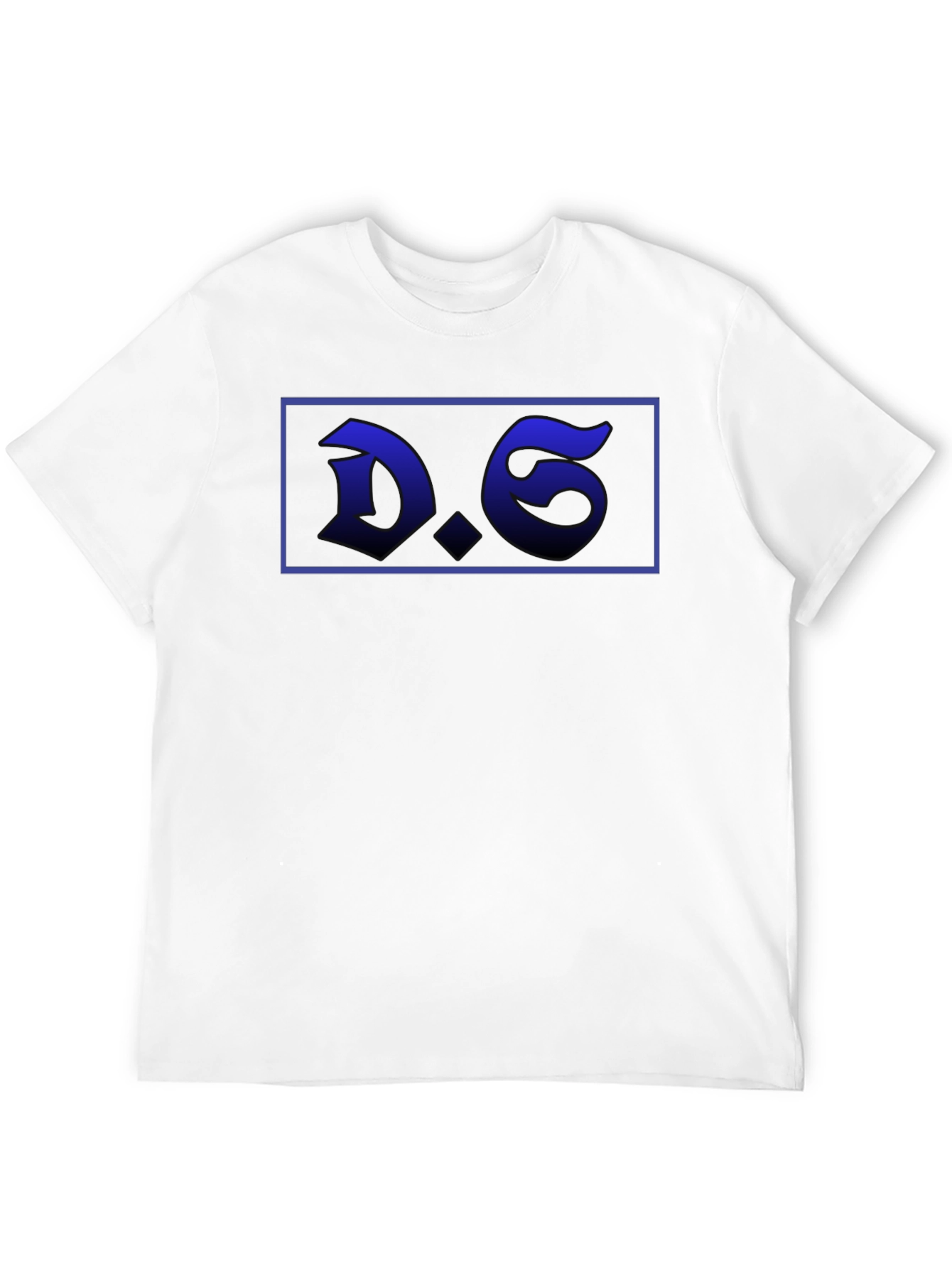 Black D.6. Graphic Tee - Bold Black Cotton Blend T-Shirt view 12