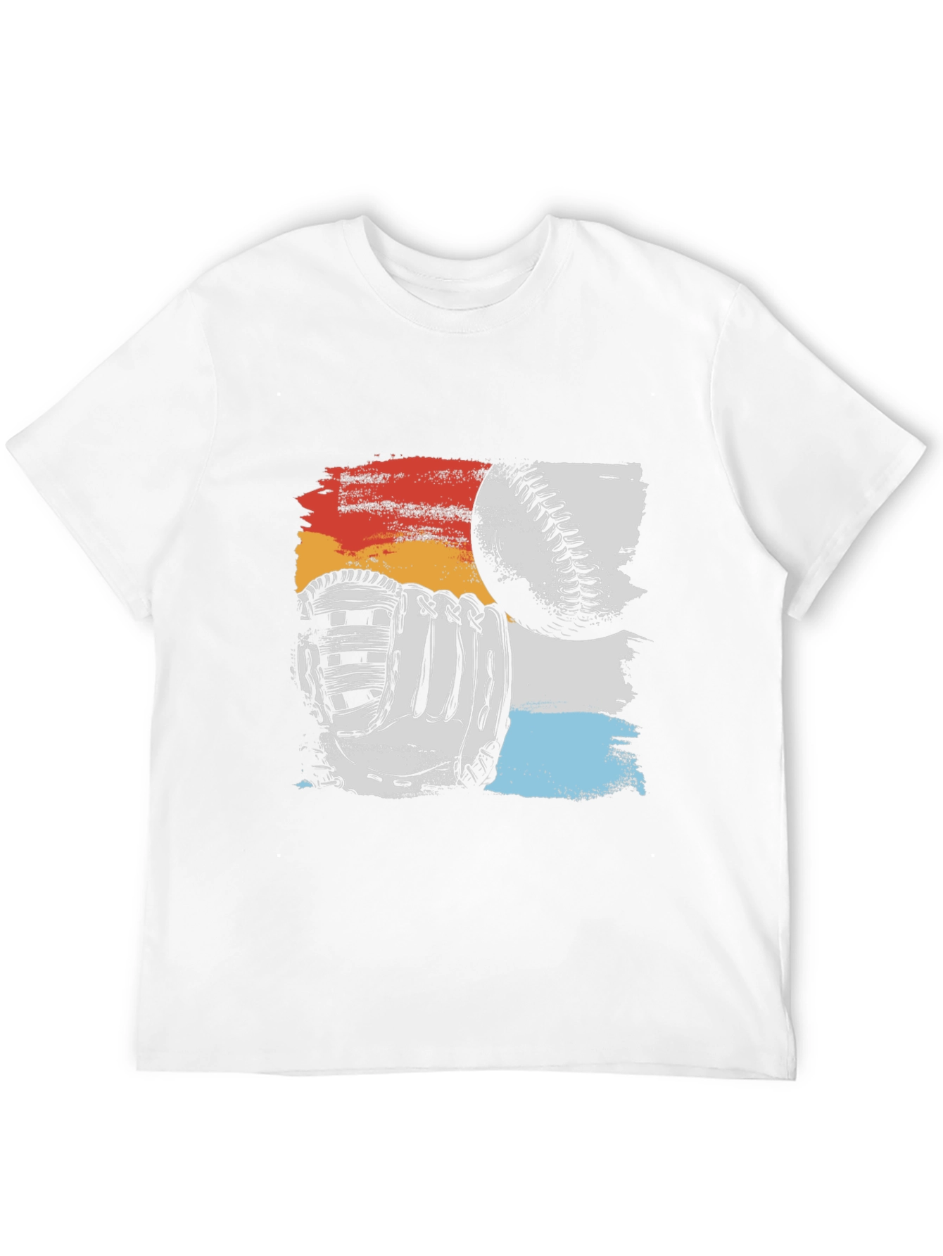 Baseball Glove & Ball Graphic T-Shirt - 12