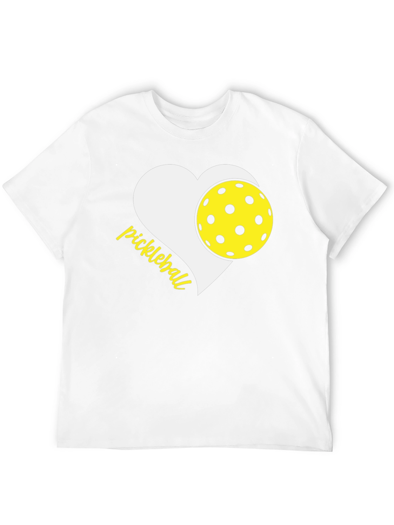 Black Pickleball Heart T-Shirt - Love the Game! view 12