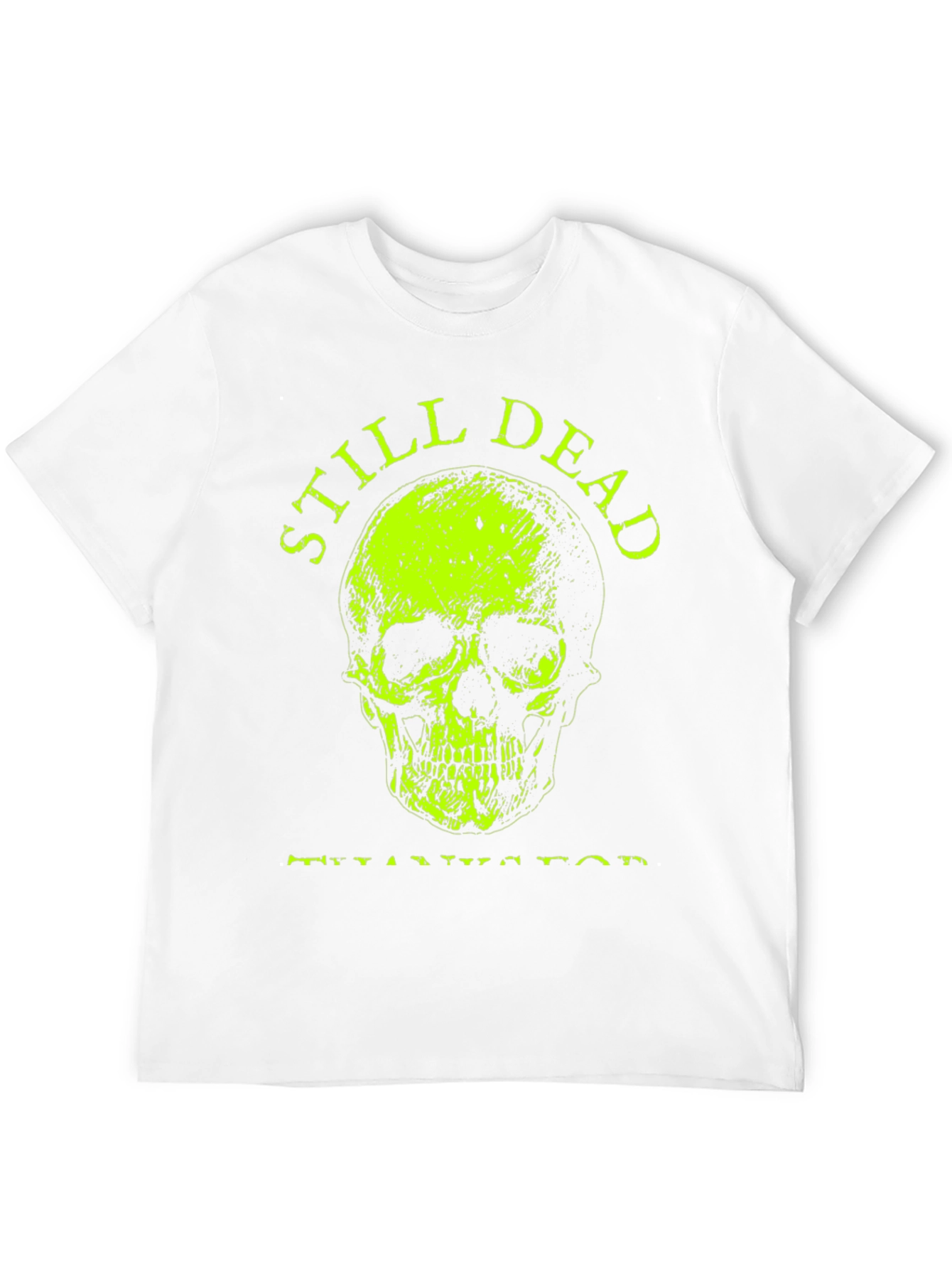 Black Still Dead Skull Graphic T-Shirt - Black view 12