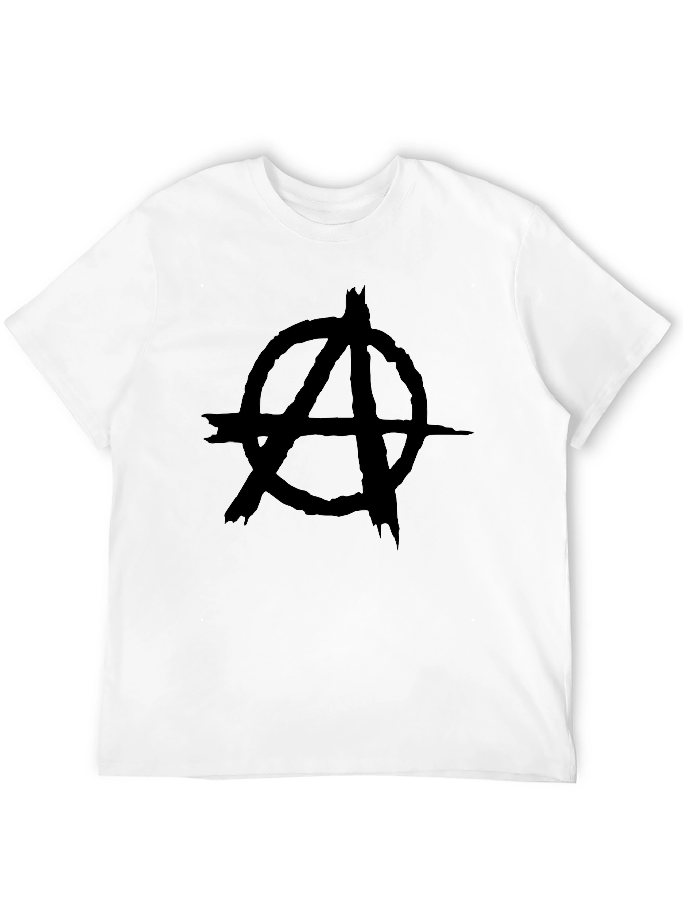 Black Anarchy Symbol Black Graphic Tee - Mens view 12