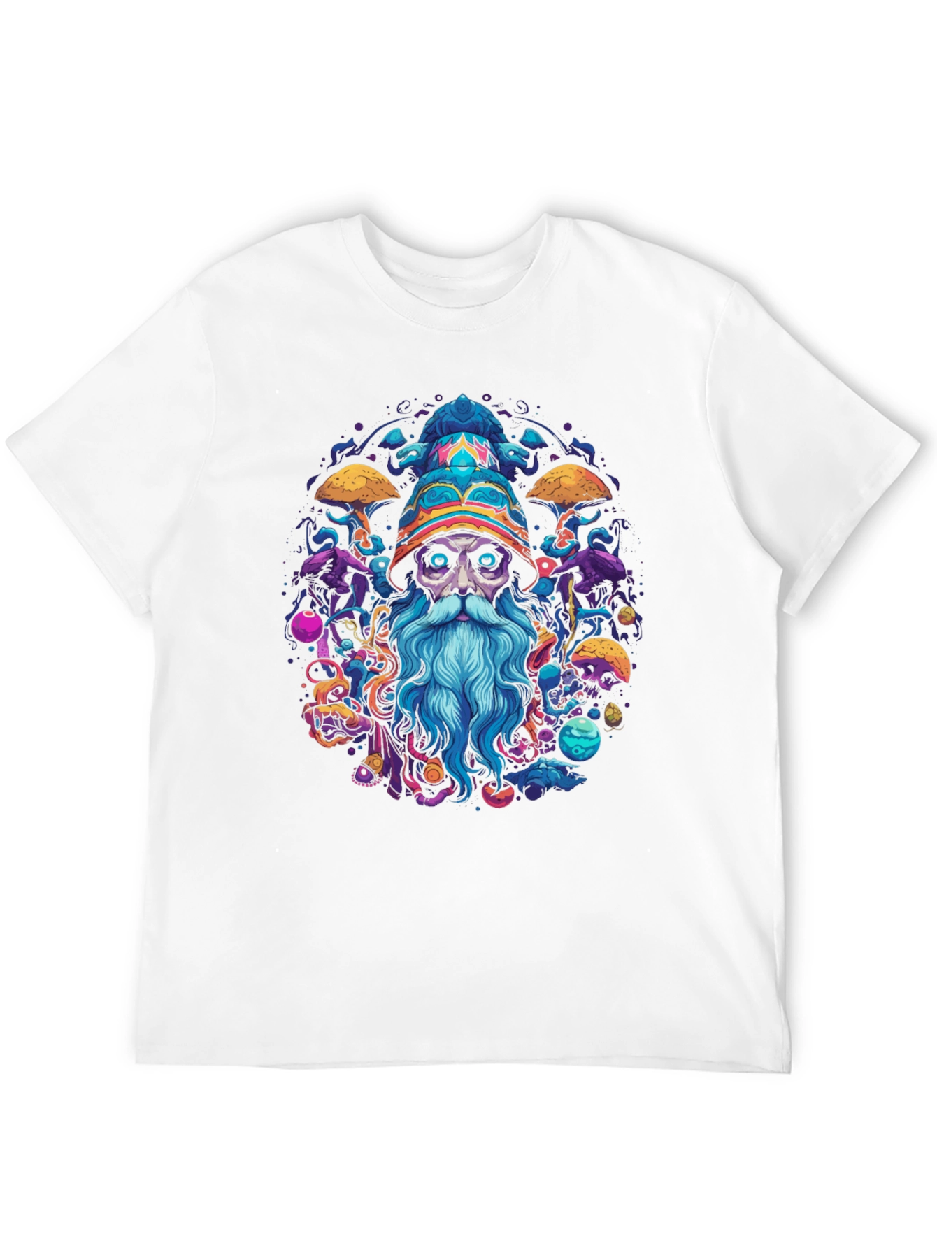 Black Wizard Graphic Black T-Shirt view 12