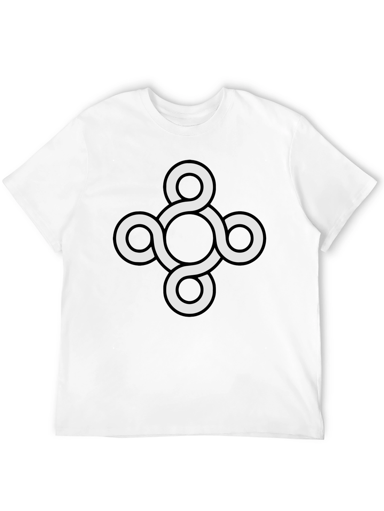 Black Abstract Knot T-Shirt - Stylish Graphic Tee view 12