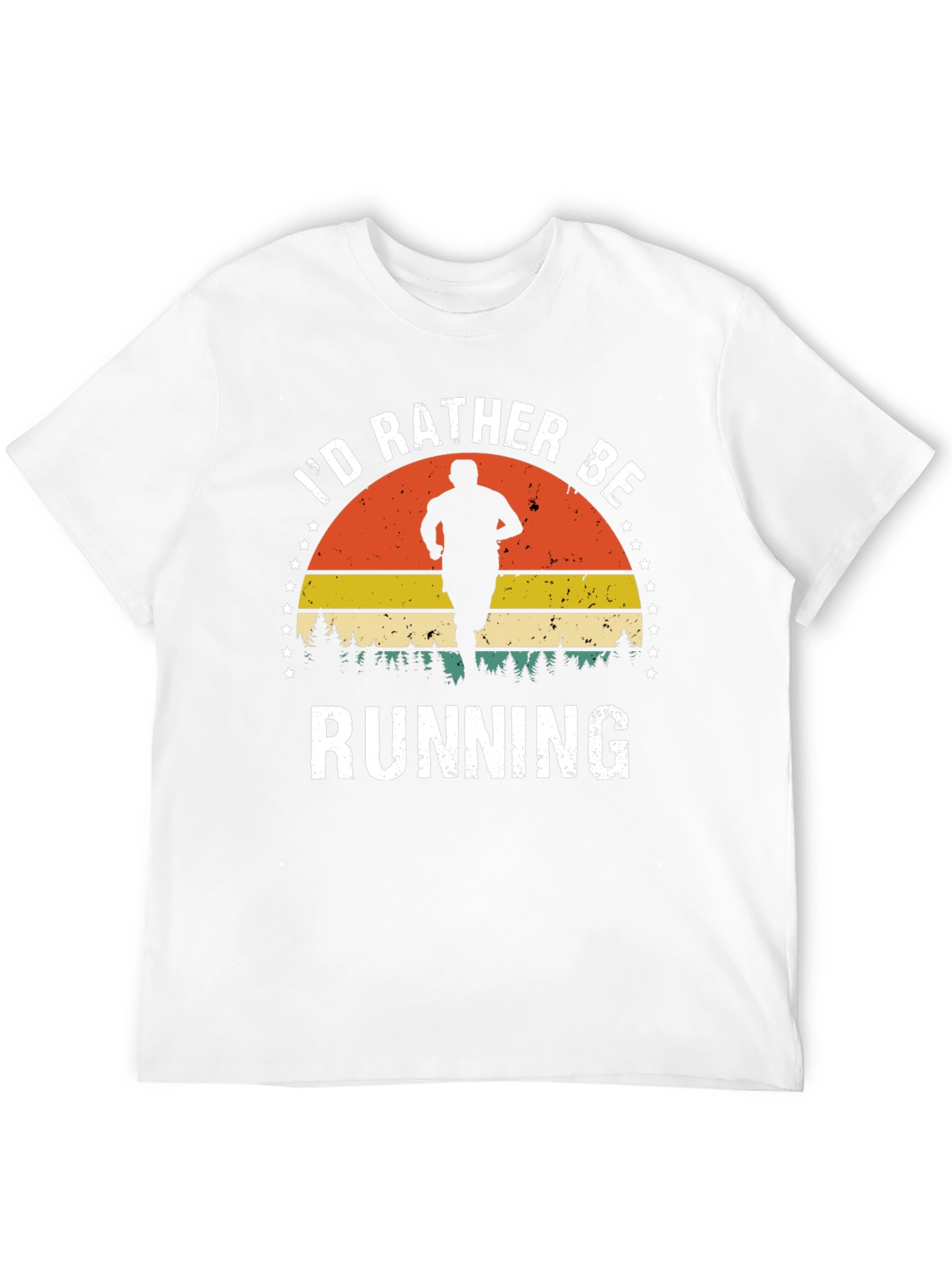 Black Retro "I'd Rather Be Running" Graphic Tee view 12