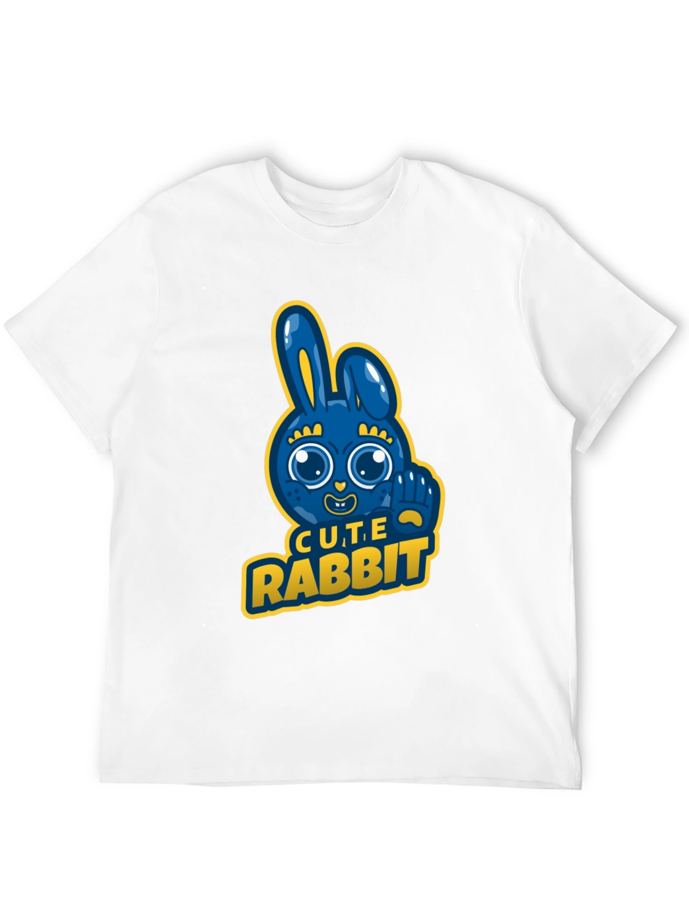 Black Cute Rabbit Graphic Tee - Fun & Stylish view 12