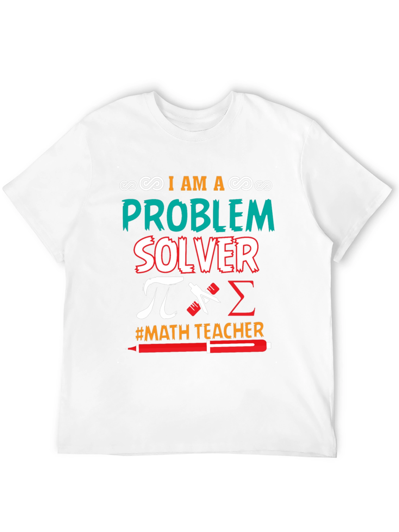 Black I Am a Problem Solver Math Teacher T-Shirt view 12