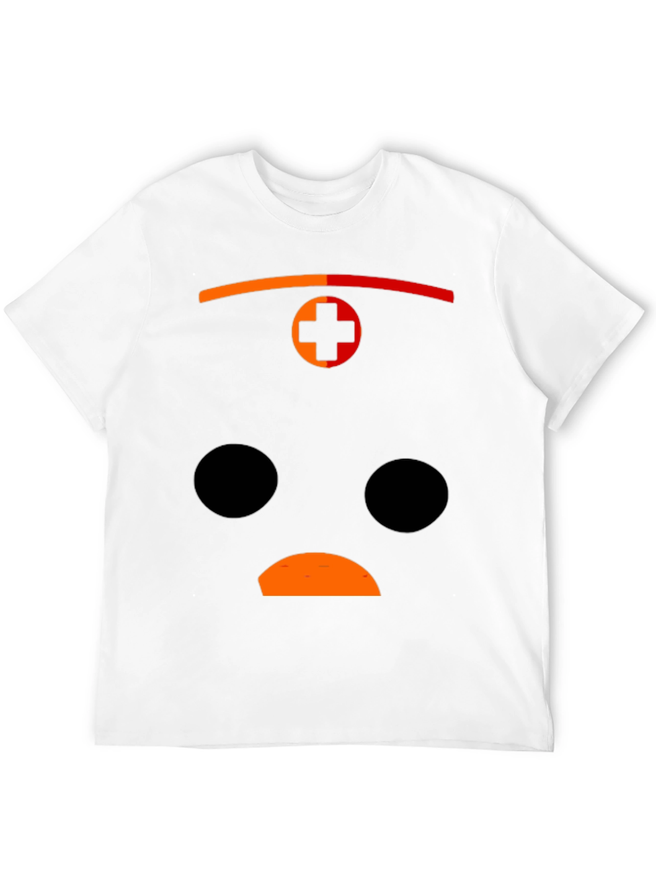 Black Graphic Print Black T-Shirt with Sad Face Design view 12