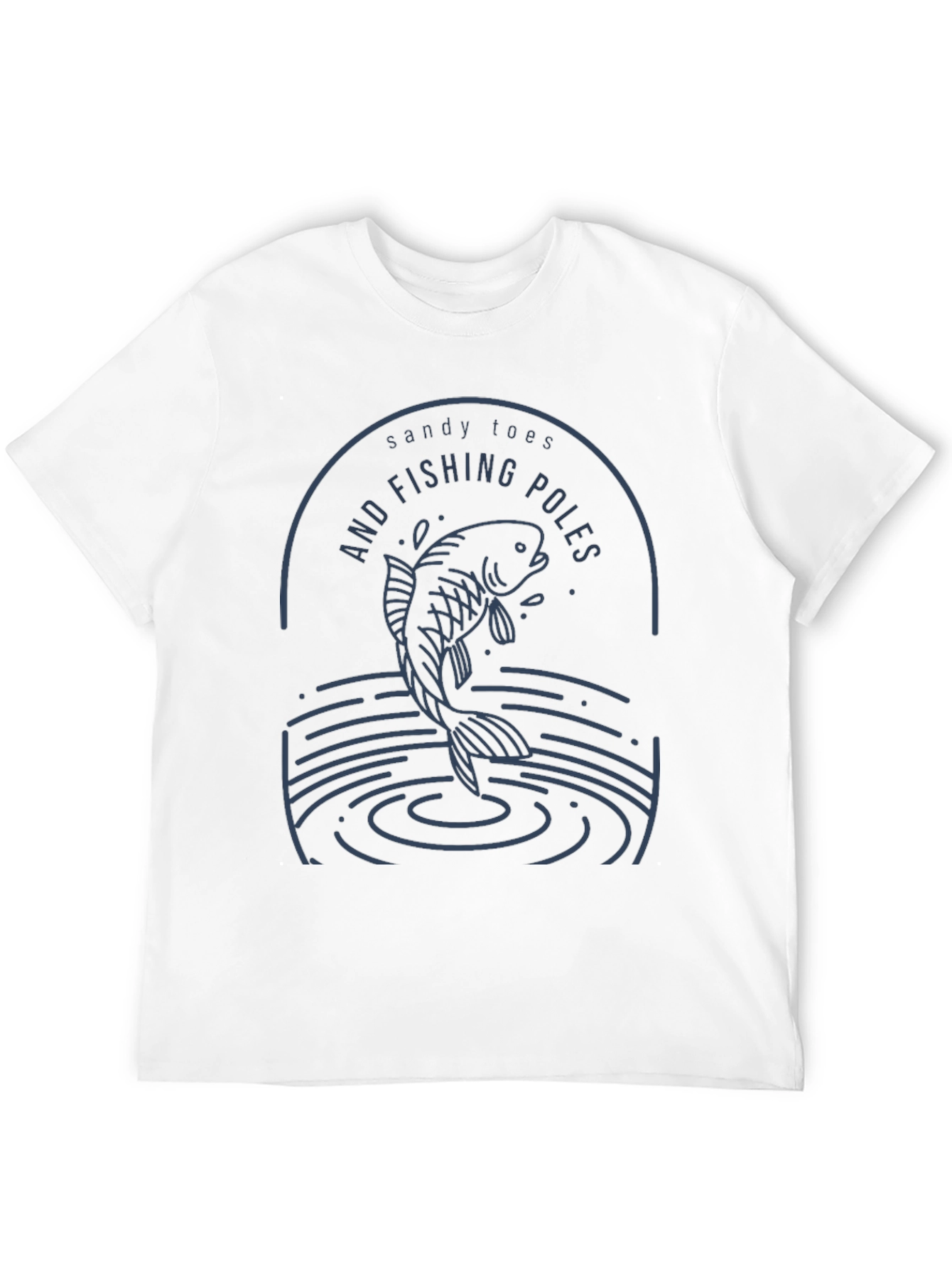 Black Sandy Toes and Fishing Poles Graphic Tee view 12