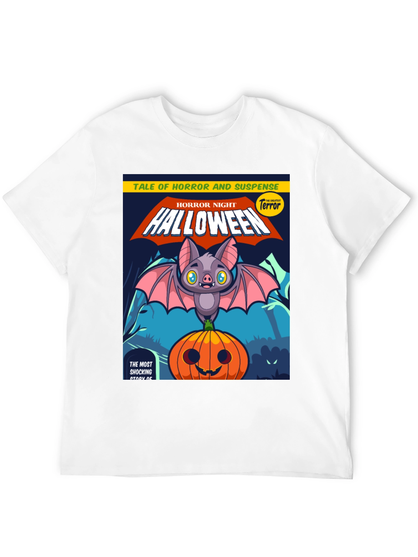 Black Halloween Horror Night T-Shirt view 12