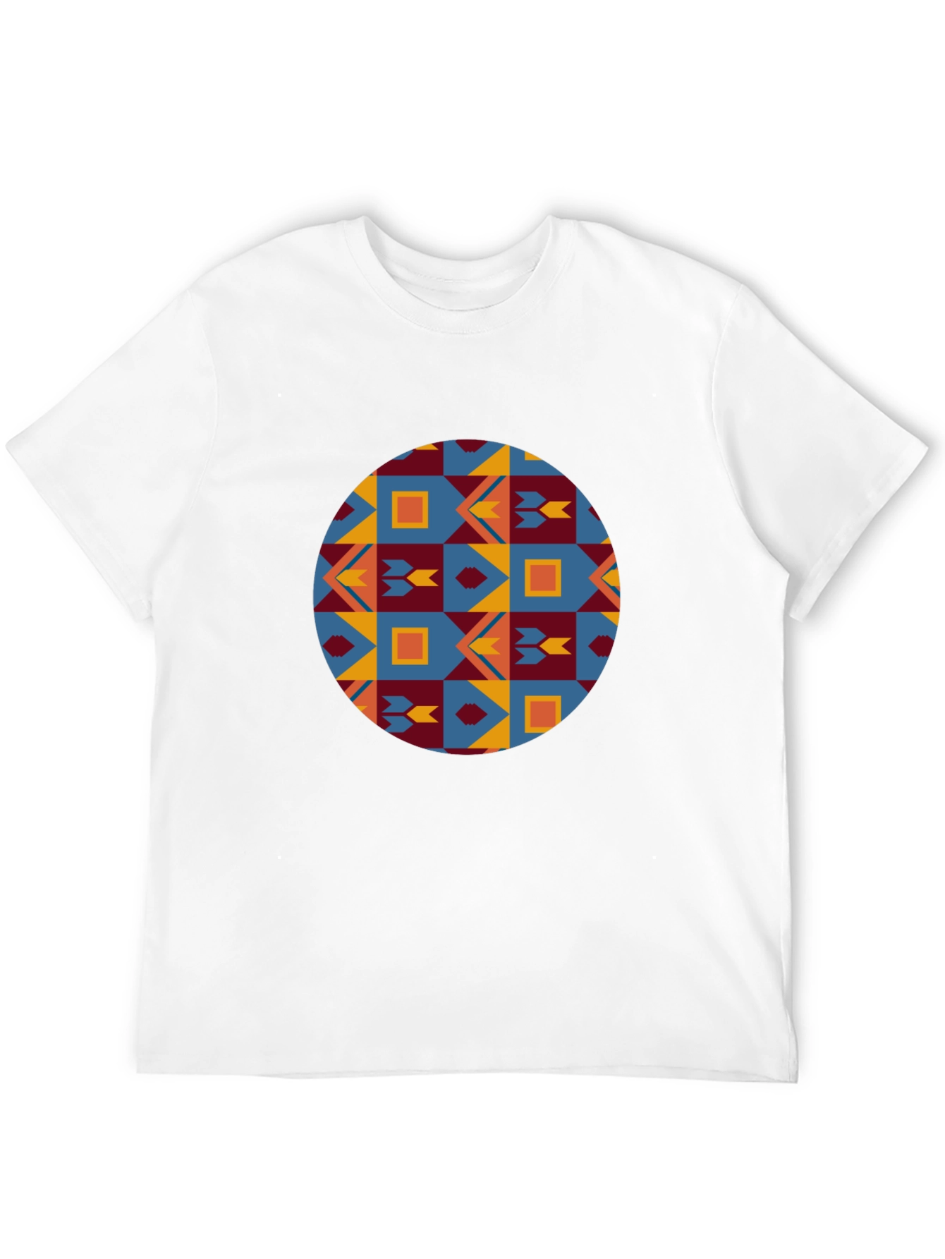 Black Geometric Circle Pattern Tee view 12