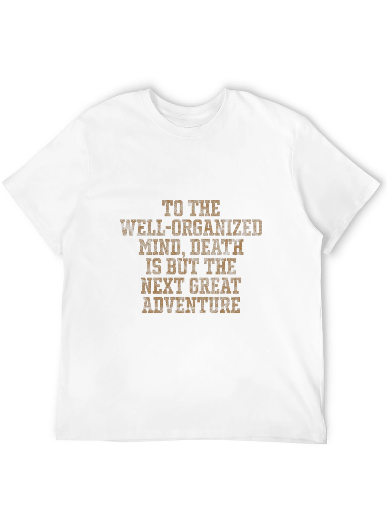 Black Well Organized Mind Death Adventure T-Shirt view 12