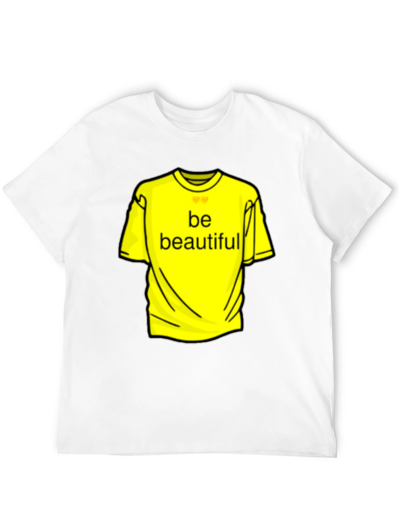 Black Be Beautiful Yellow Graphic Tee - Black Casual T-Shirt view 12