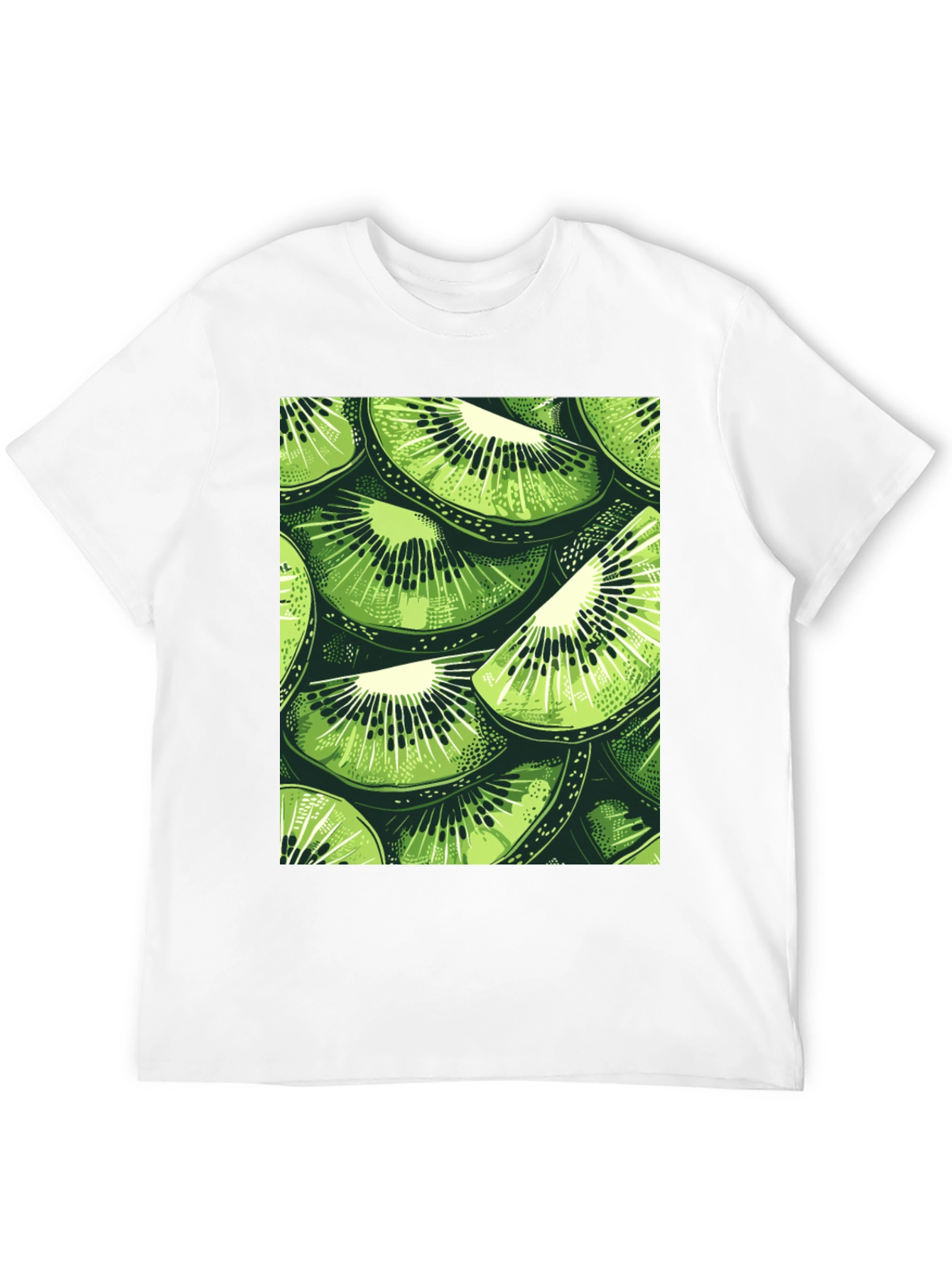 Black Kiwi Slice Print Tee - Fresh Summer Style! view 12
