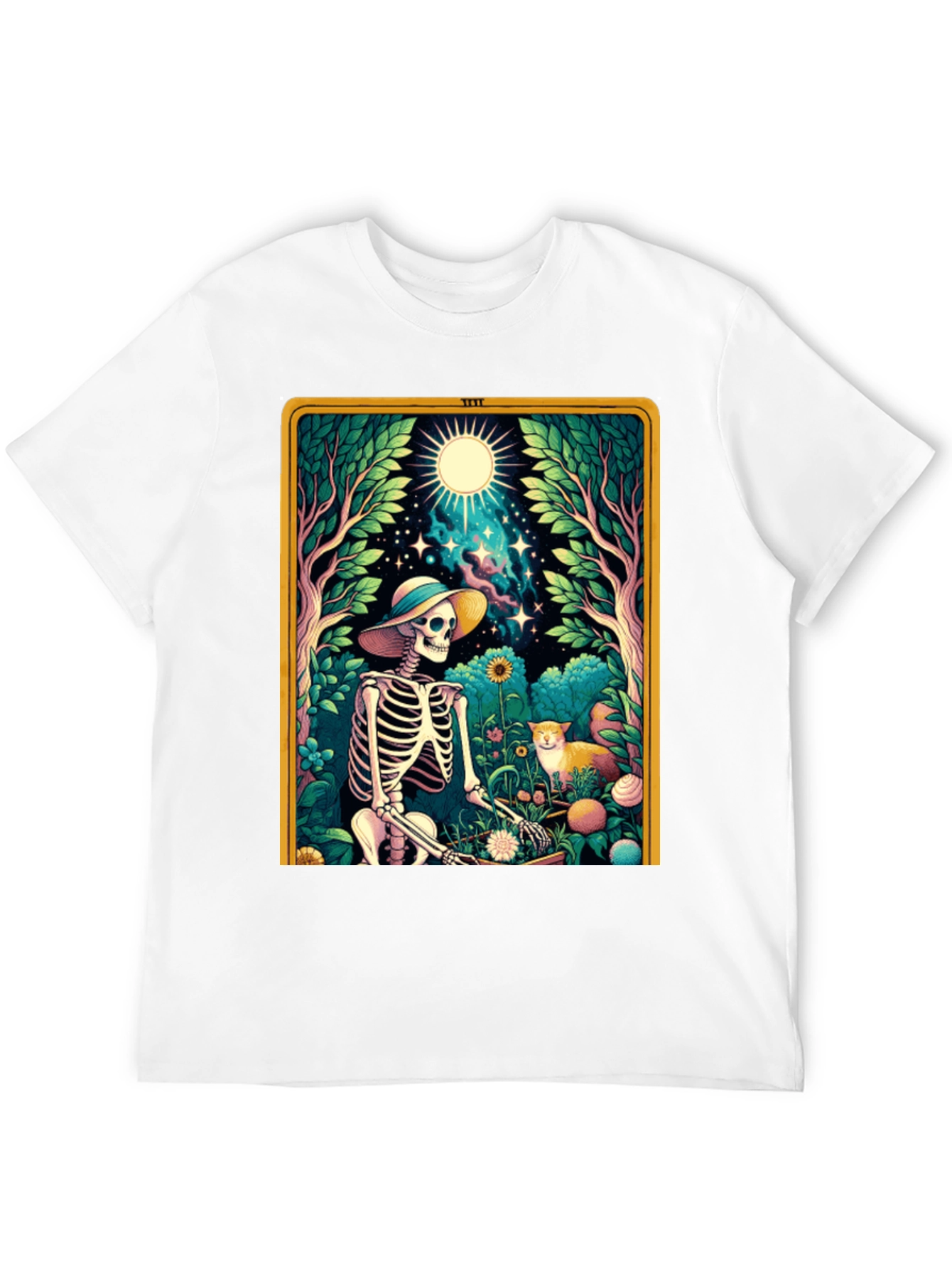 Black Skeleton Gardener Graphic Tee view 12
