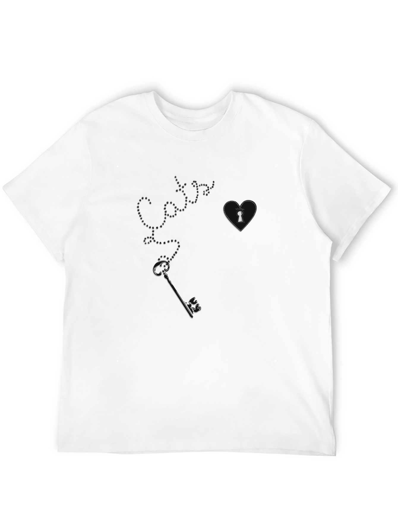 Black Key to My Heart T-Shirt - Stylish Graphic Tee view 12