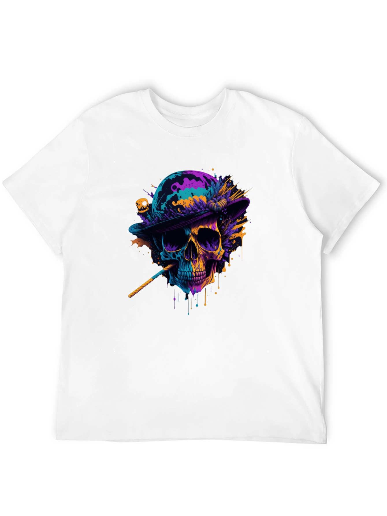 Black Skull Graphic T-Shirt - Vibrant Art Tee view 12