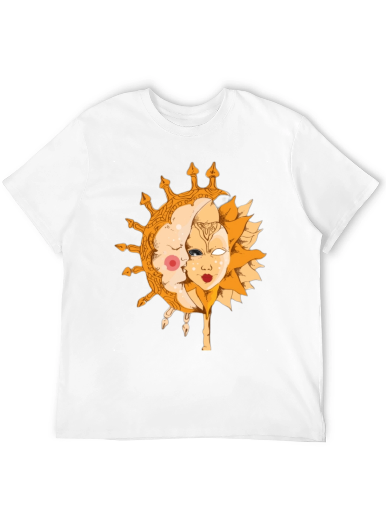 Black Sun and Moon Graphic Tee - Celestial Design view 12