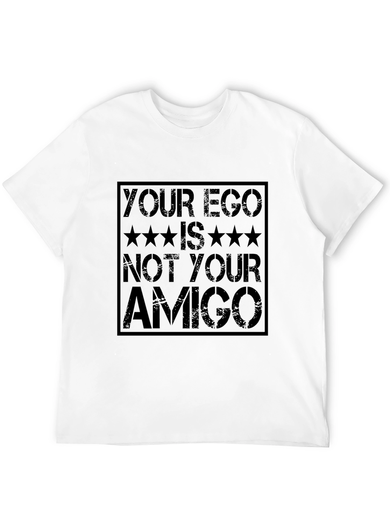 Black Your Ego Is Not Your Amigo Graphic Tee - Black view 12