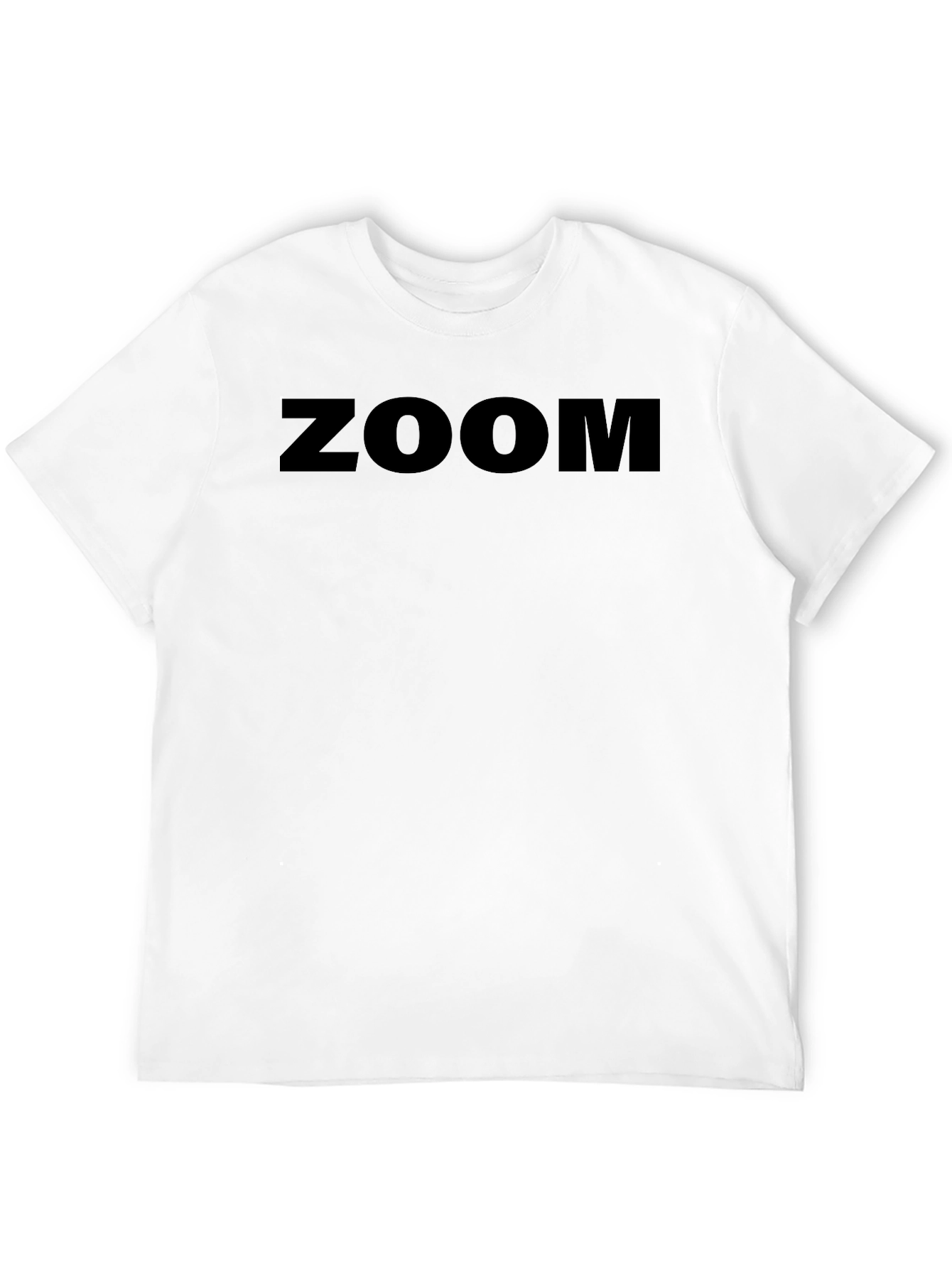 Black Zoom Black T-Shirt, Men's Casual Tee view 12