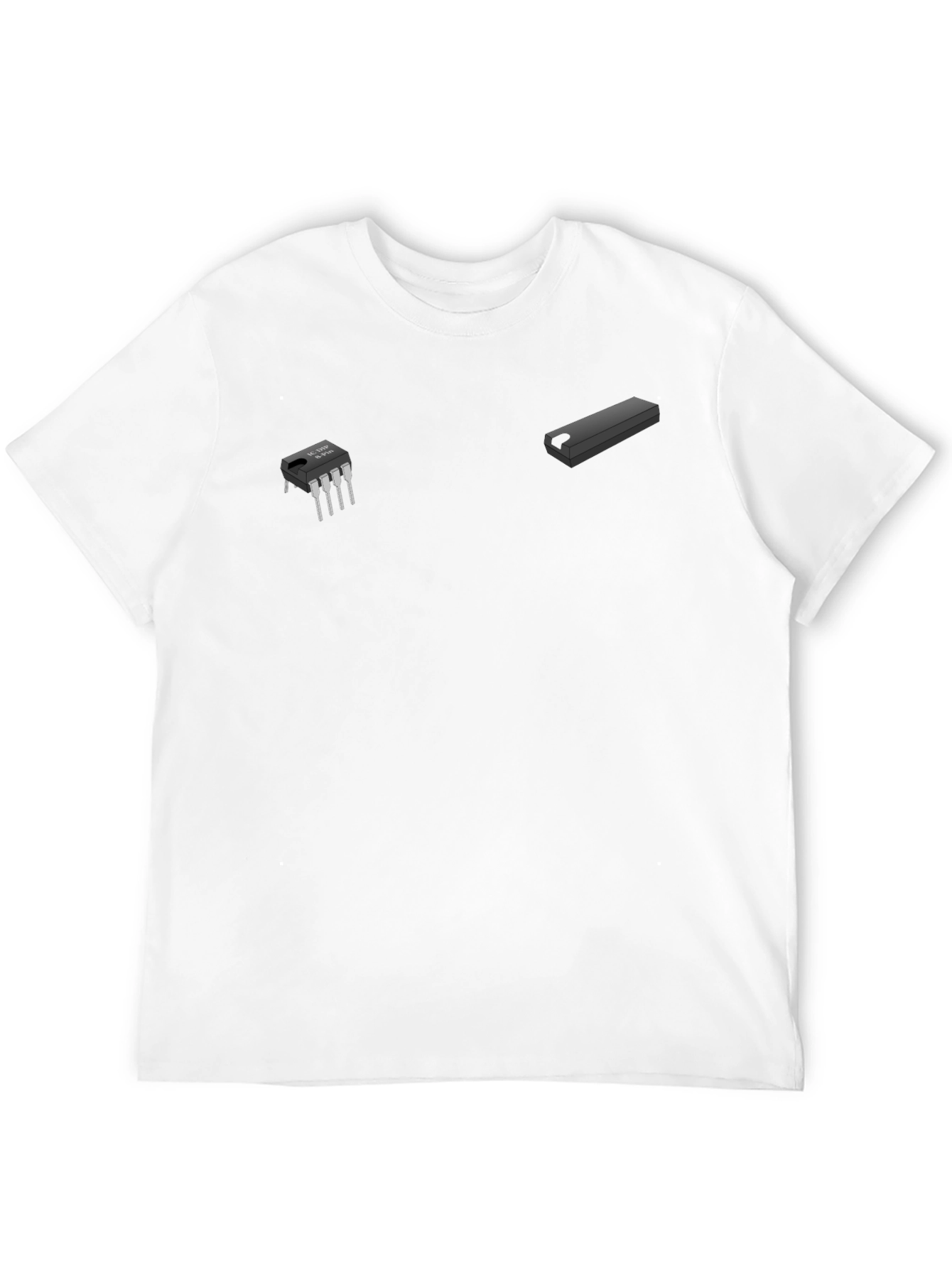 Black Tech-Themed Black Graphic Tee view 12