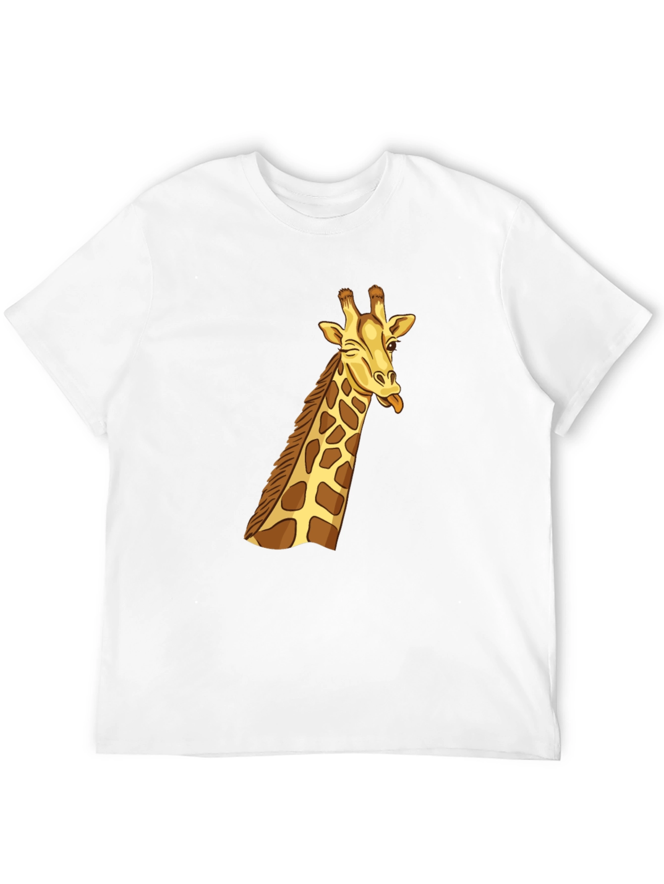 Black Black Giraffe Graphic Tee - Novelty Cartoon T-Shirt view 12