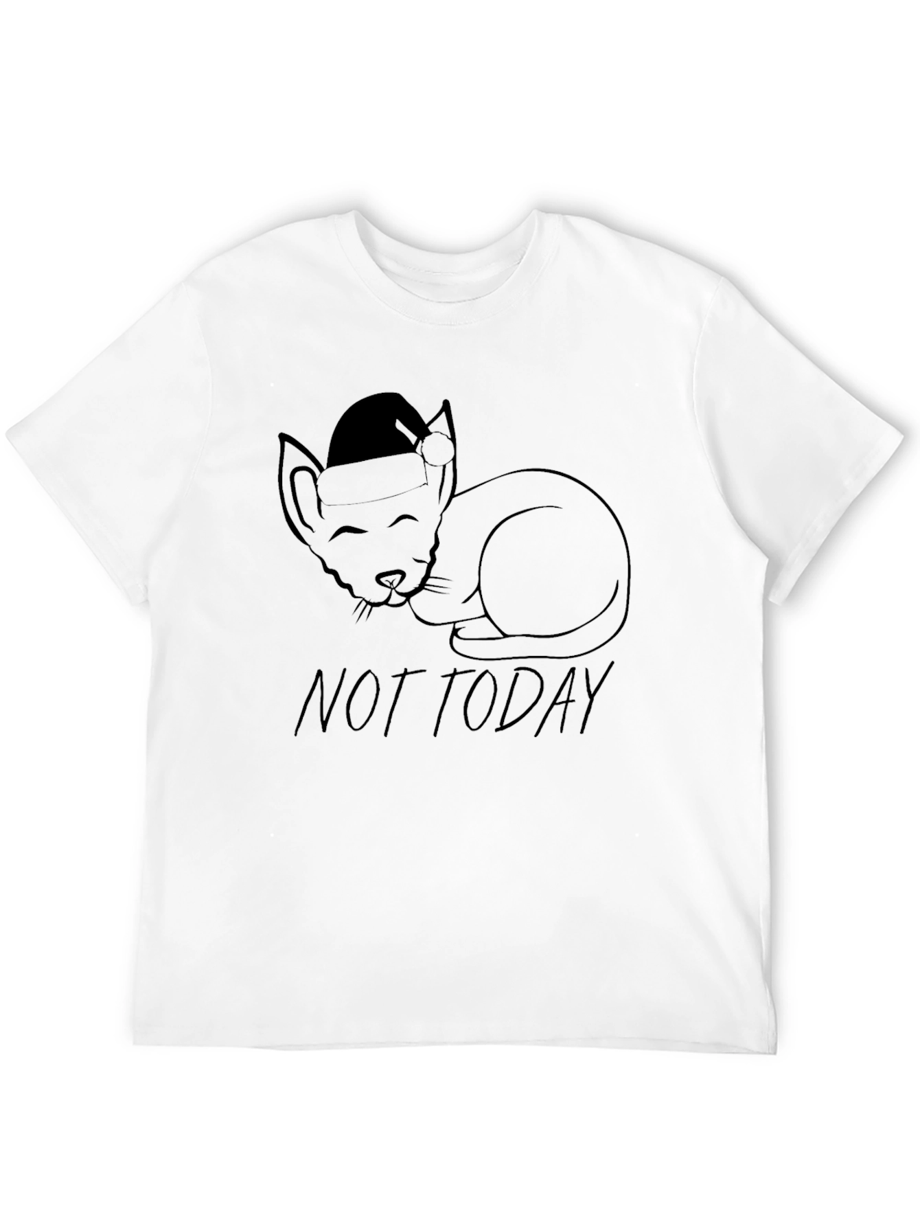Black Not Today Cat Tee view 12