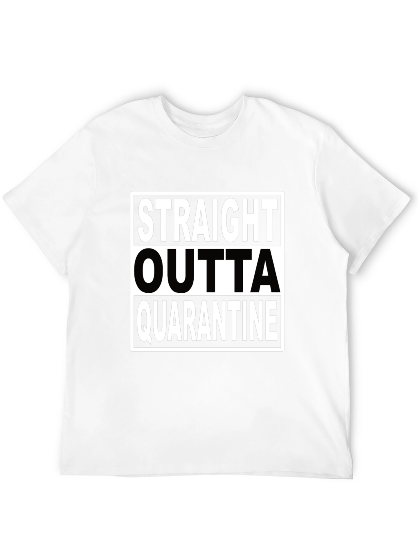 Black Straight Outta Quarantine Black T-Shirt view 12