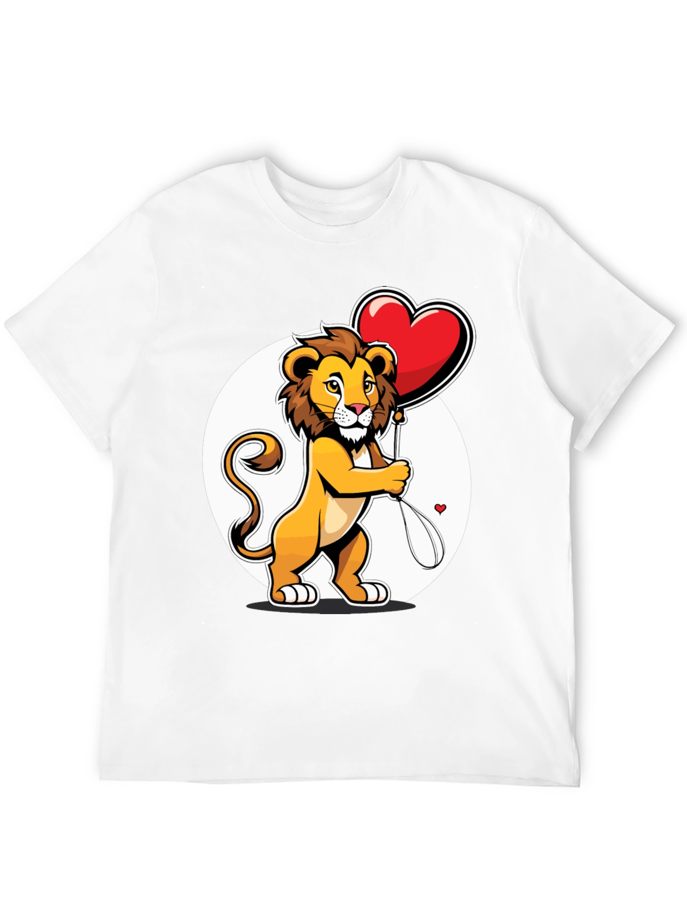 Black Lion Love Heart Balloon Graphic Tee view 12