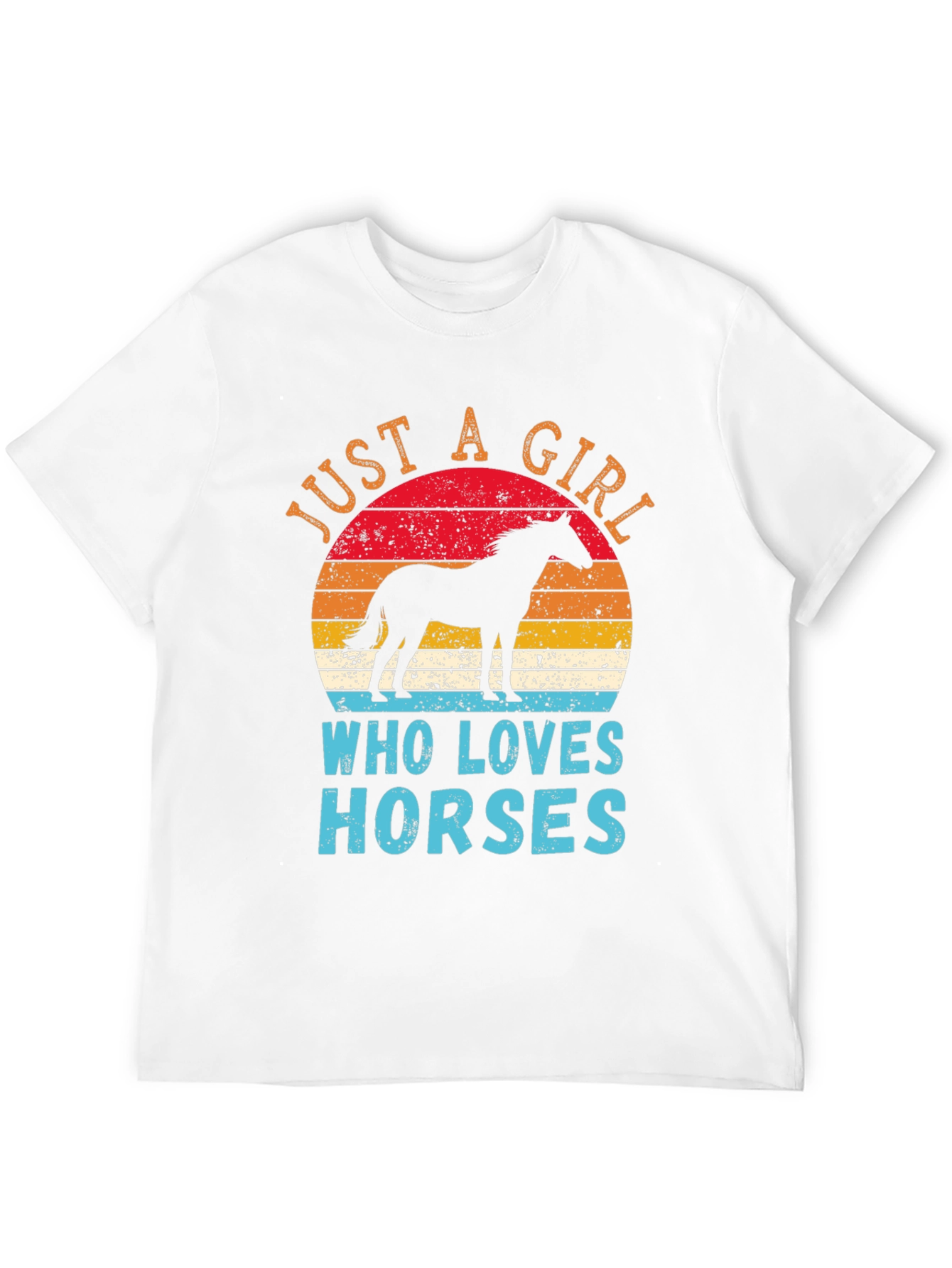 Black Just A Girl Who Loves Horses Black T-Shirt view 12