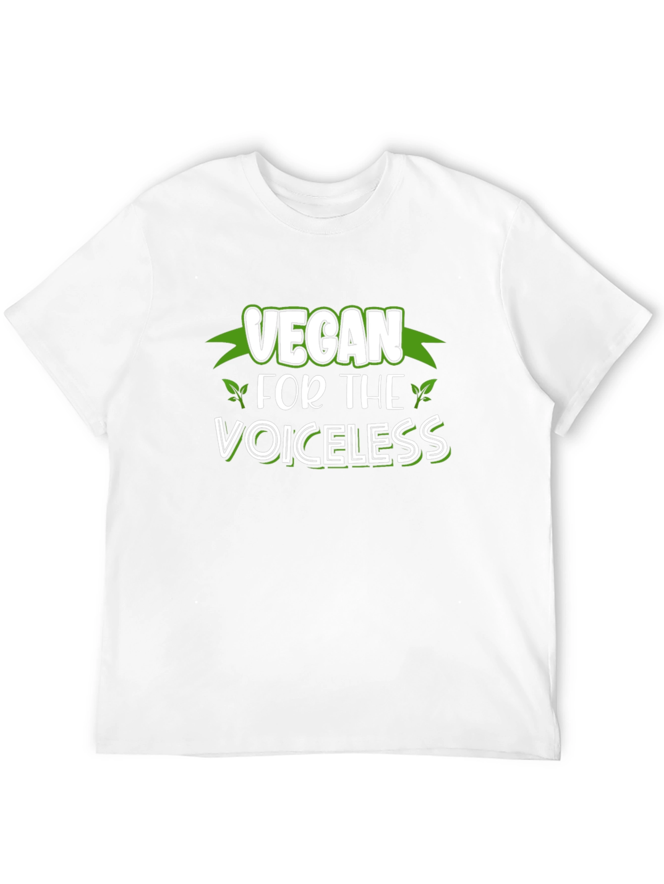 Black Vegan for the Voiceless Black T-Shirt view 12