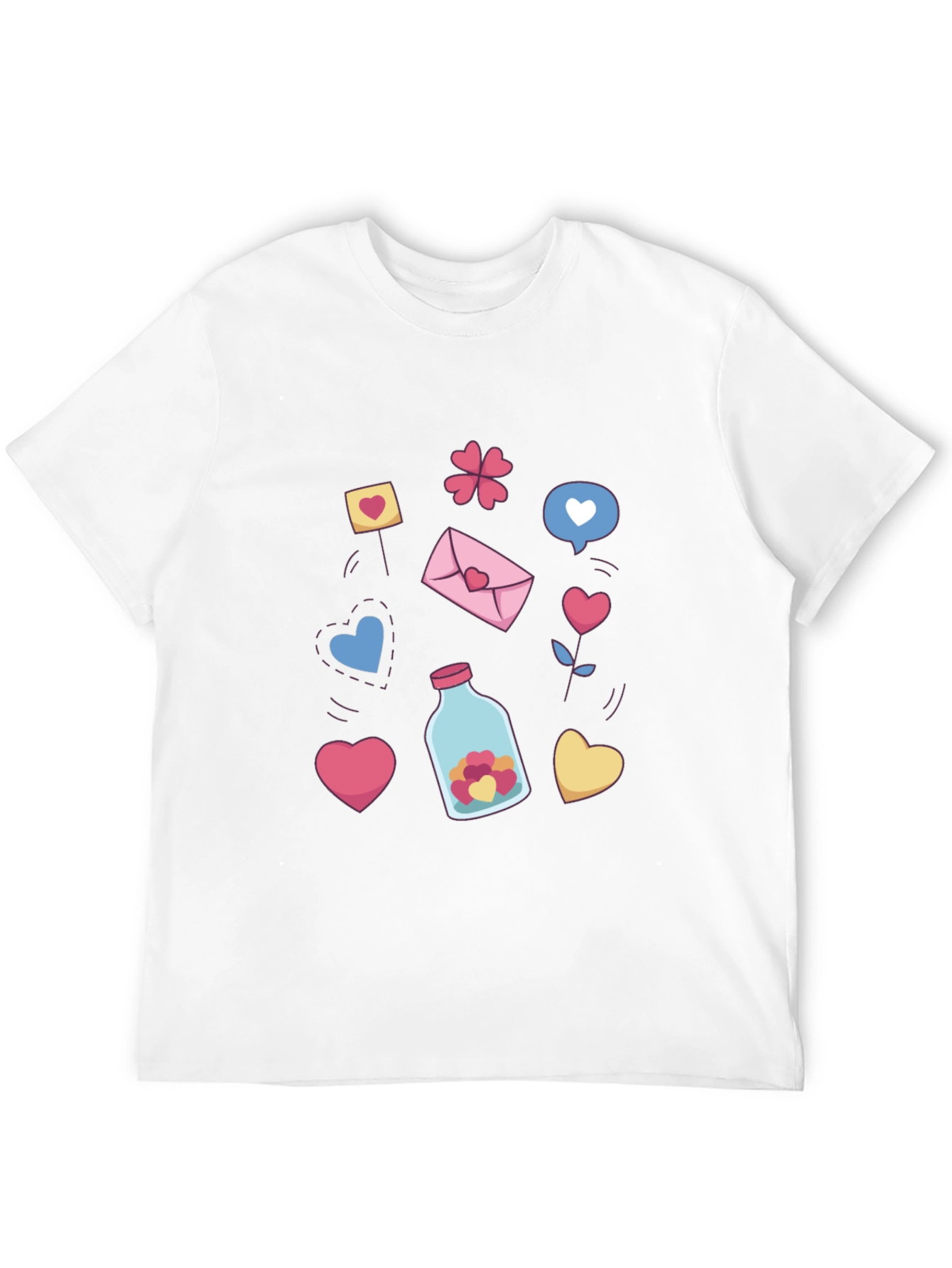 Black Heart Design Black T-Shirt view 12