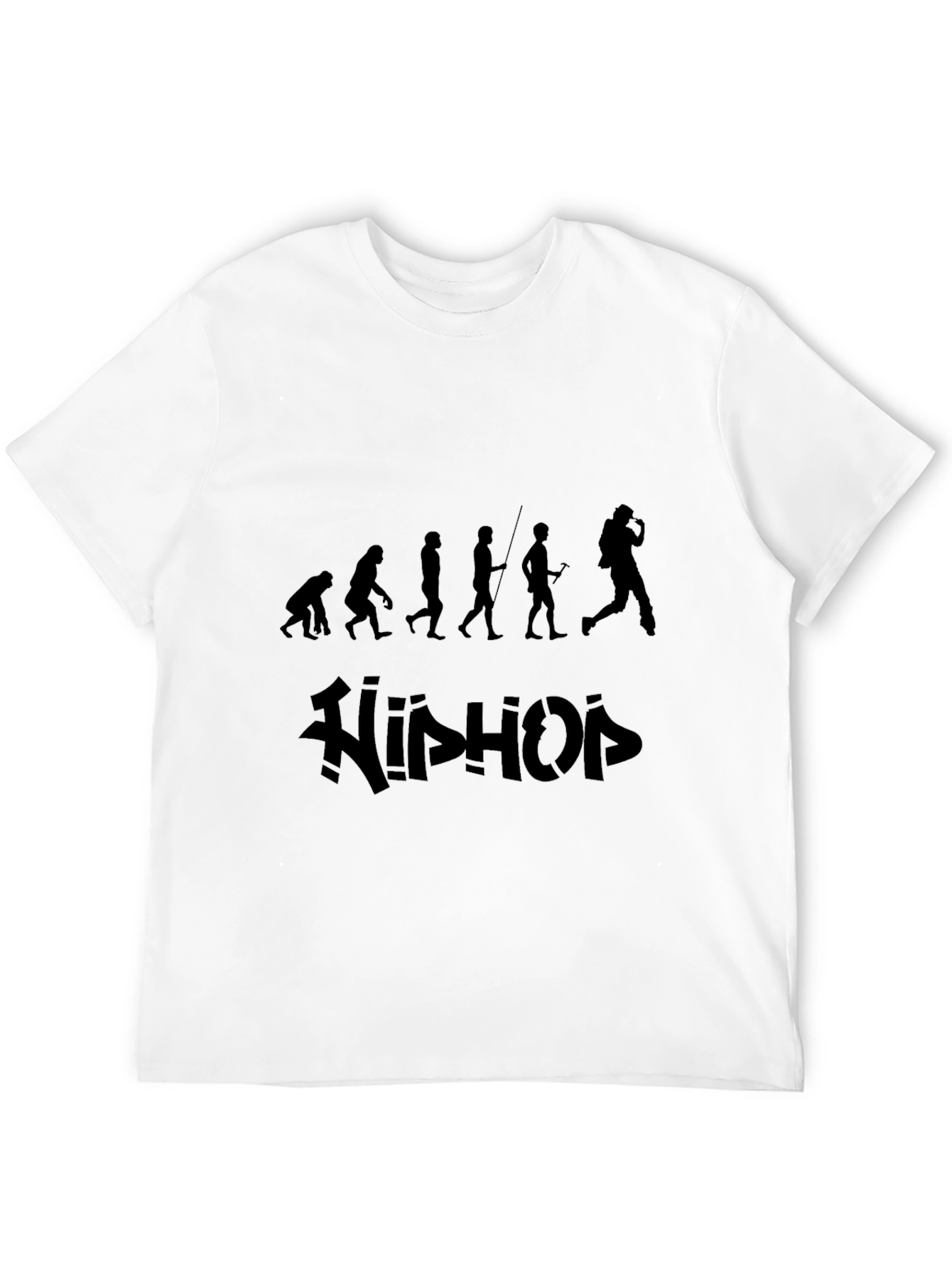 Black Hip Hop Evolution T-Shirt - Black Graphic Tee view 12